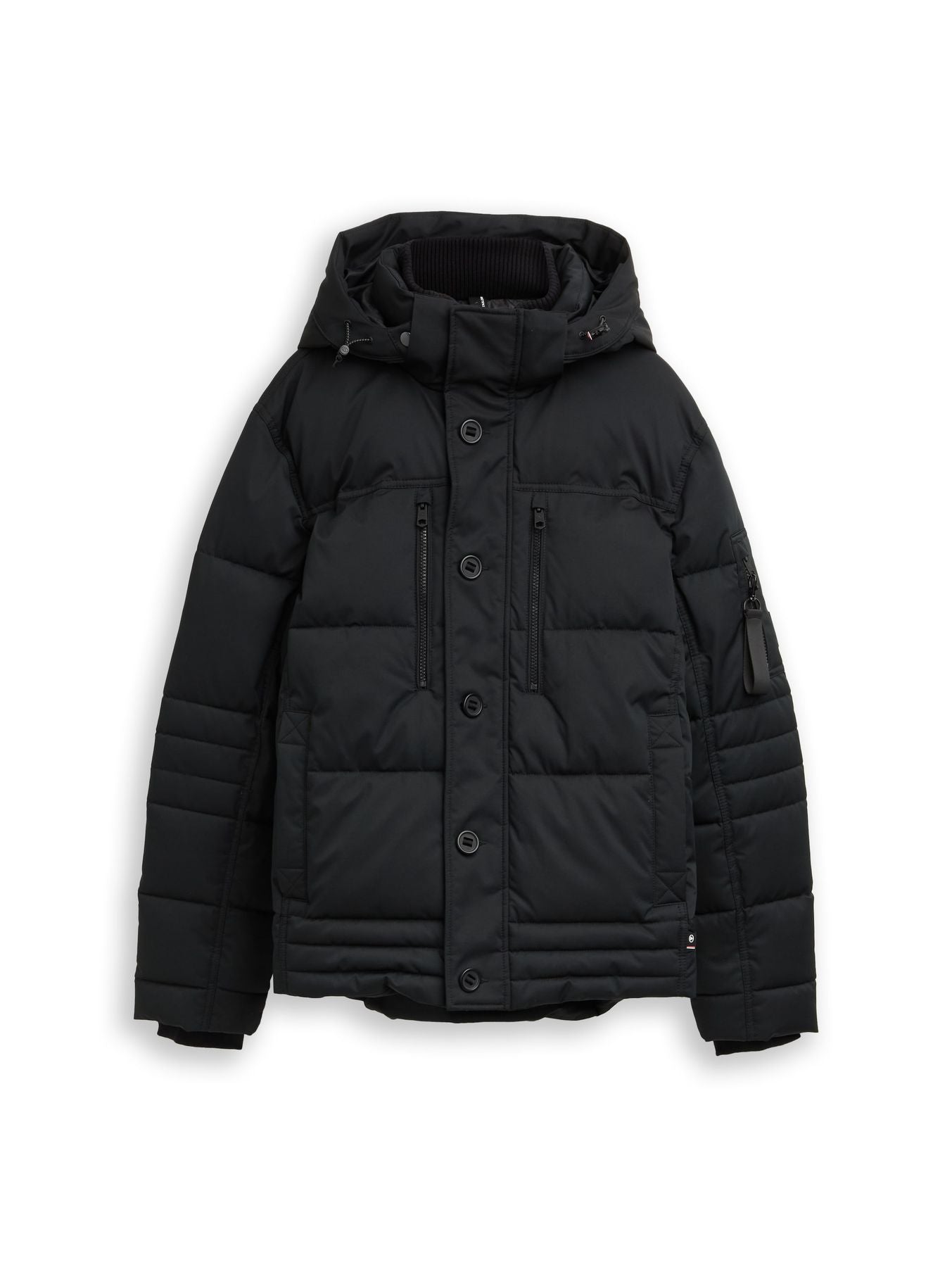 Puffer-Jacke mit abnehmbarer Kapuze
