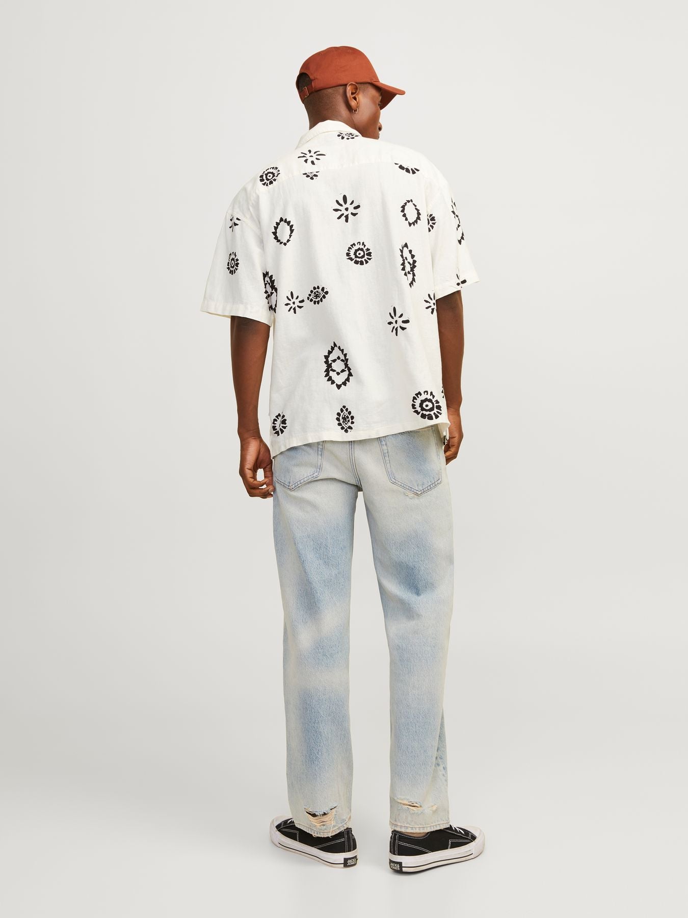 JORNOTO LINEN AOP SHIRT SS LN