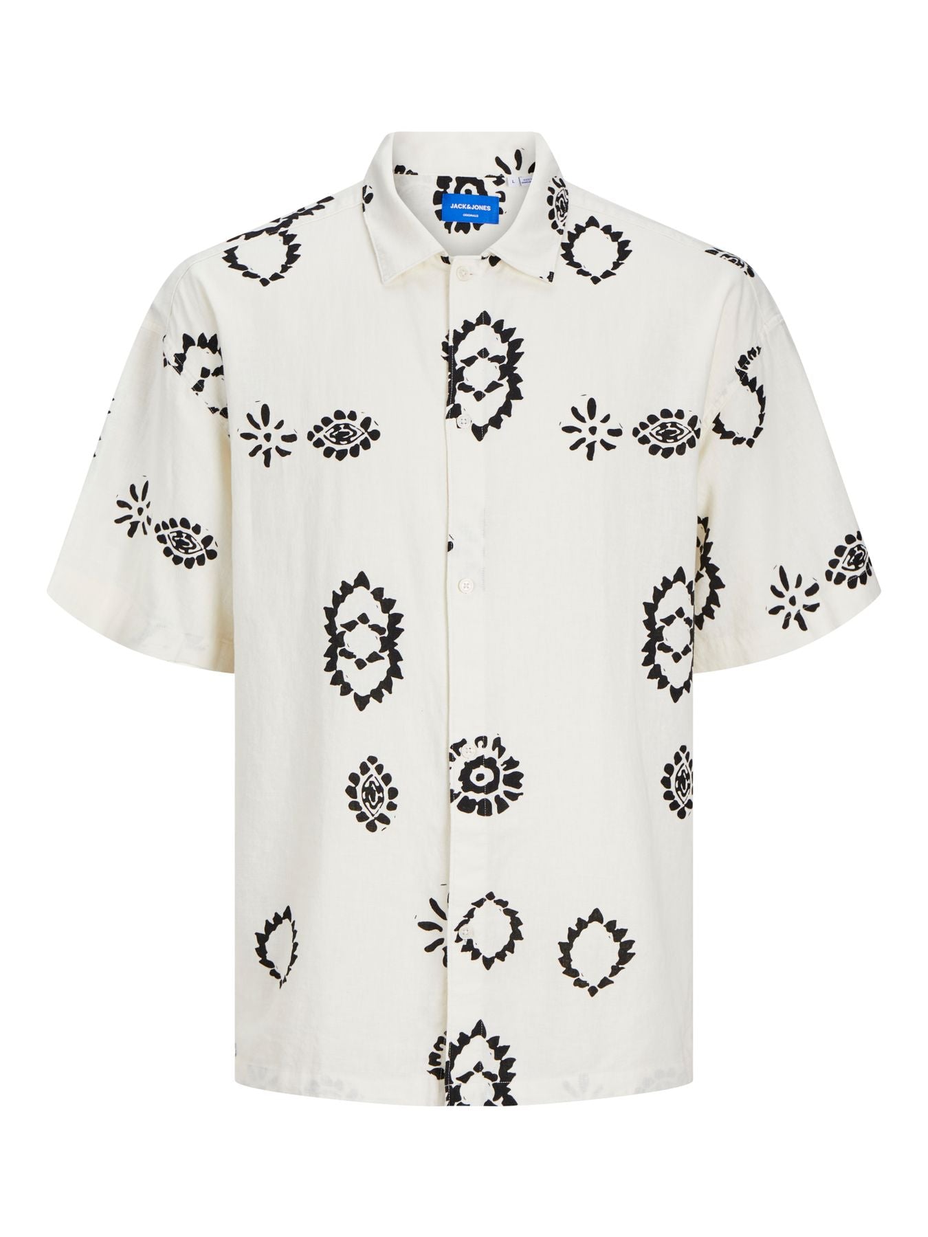 JORNOTO LINEN AOP SHIRT SS LN