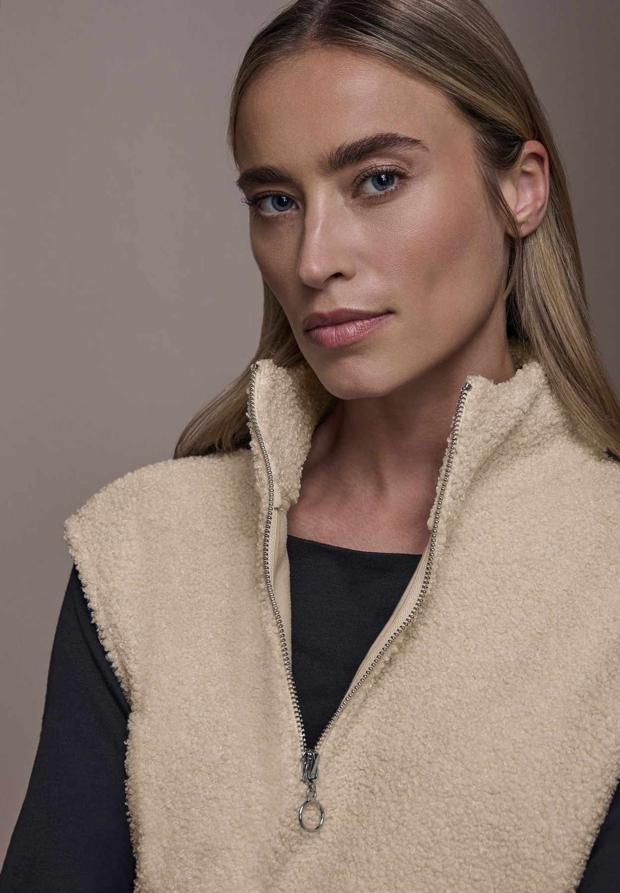 Teddy Shirt mit Zipper