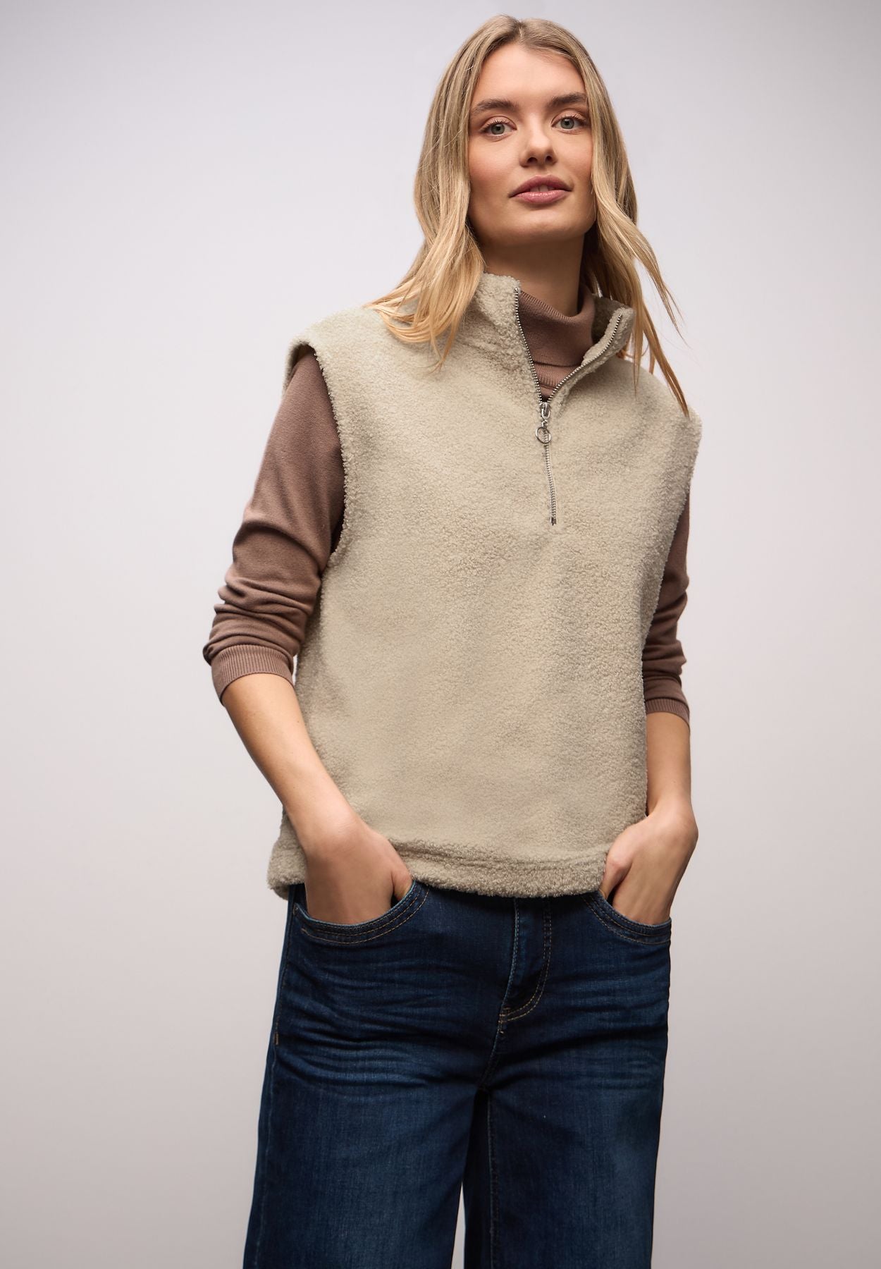 Teddy Shirt mit Zipper