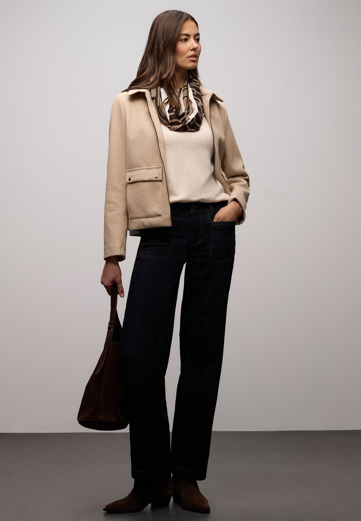 Gemusterter Loop Schal