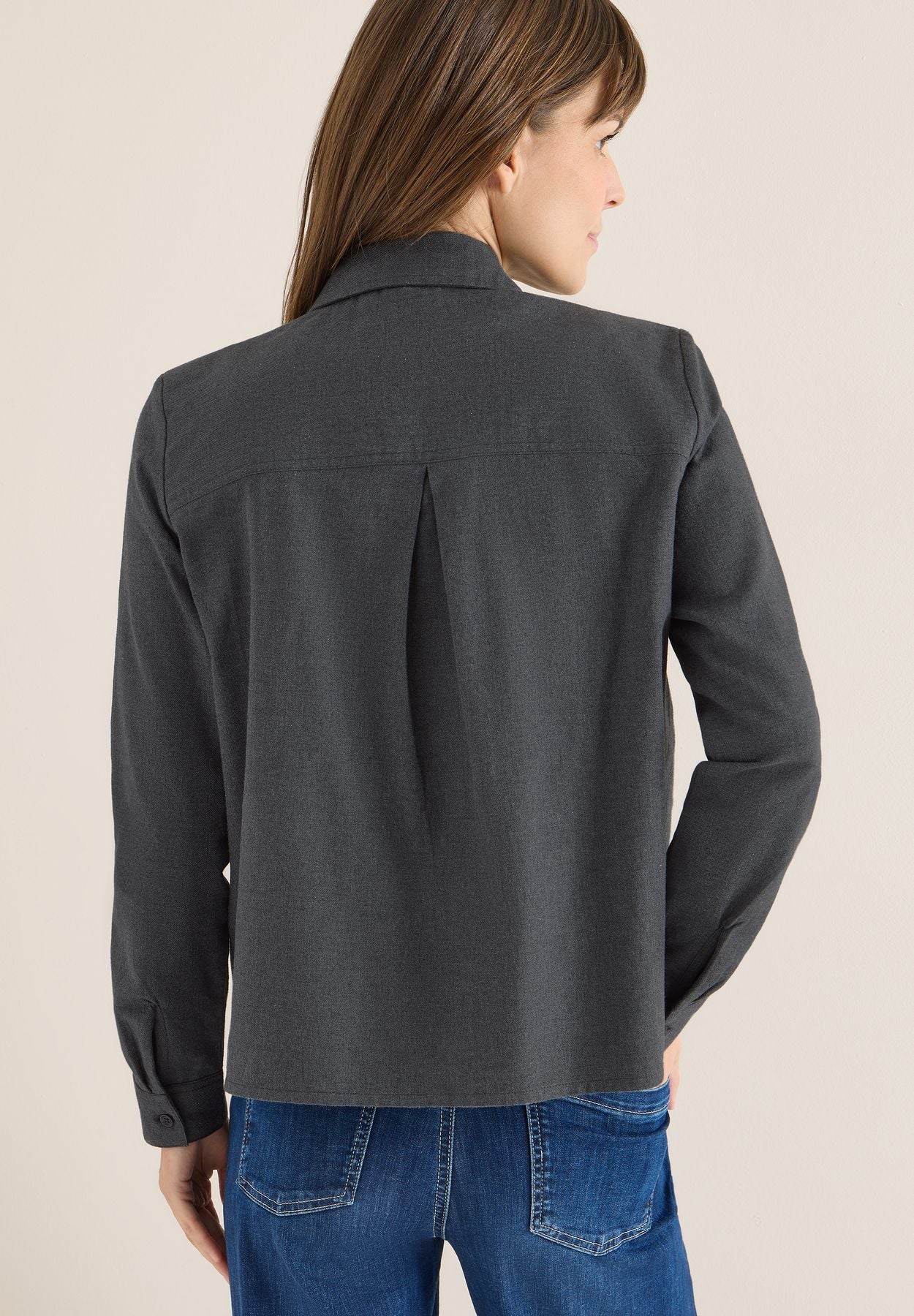 Flanellbluse mit Nieten