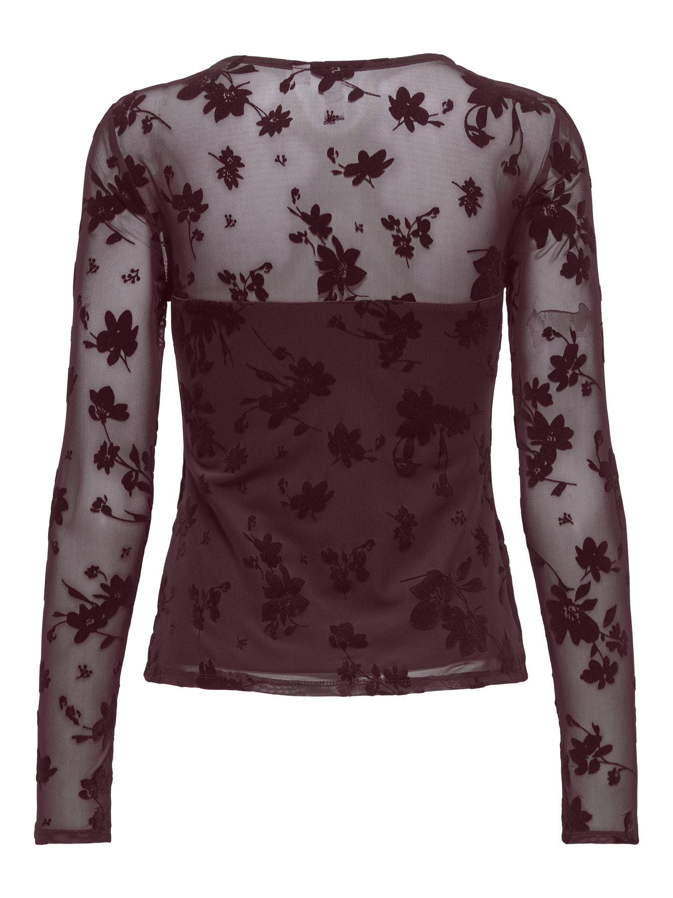 ONLBECKI LS MIX FLOCKED TOP WVN