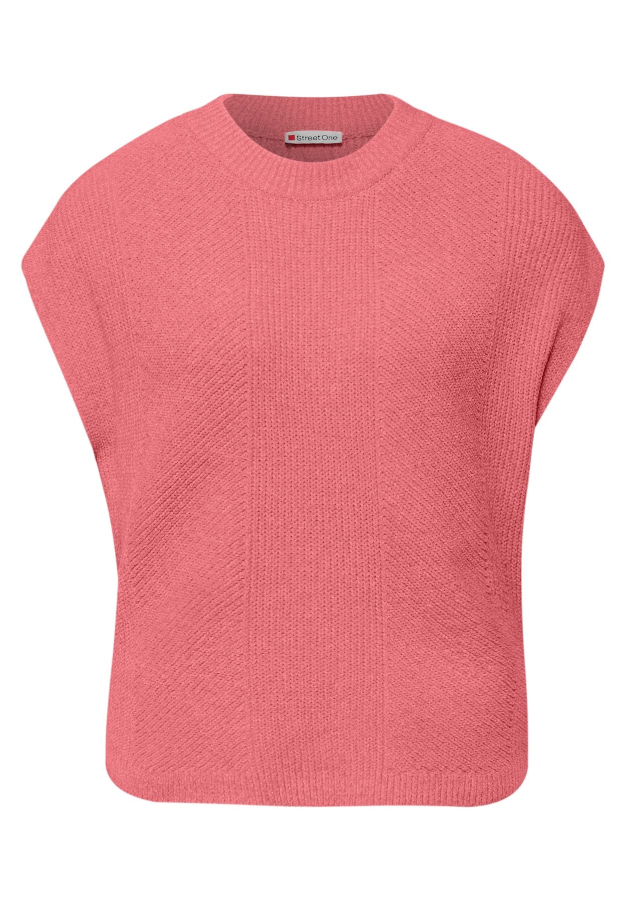Ärmelloser Chenille Pullover