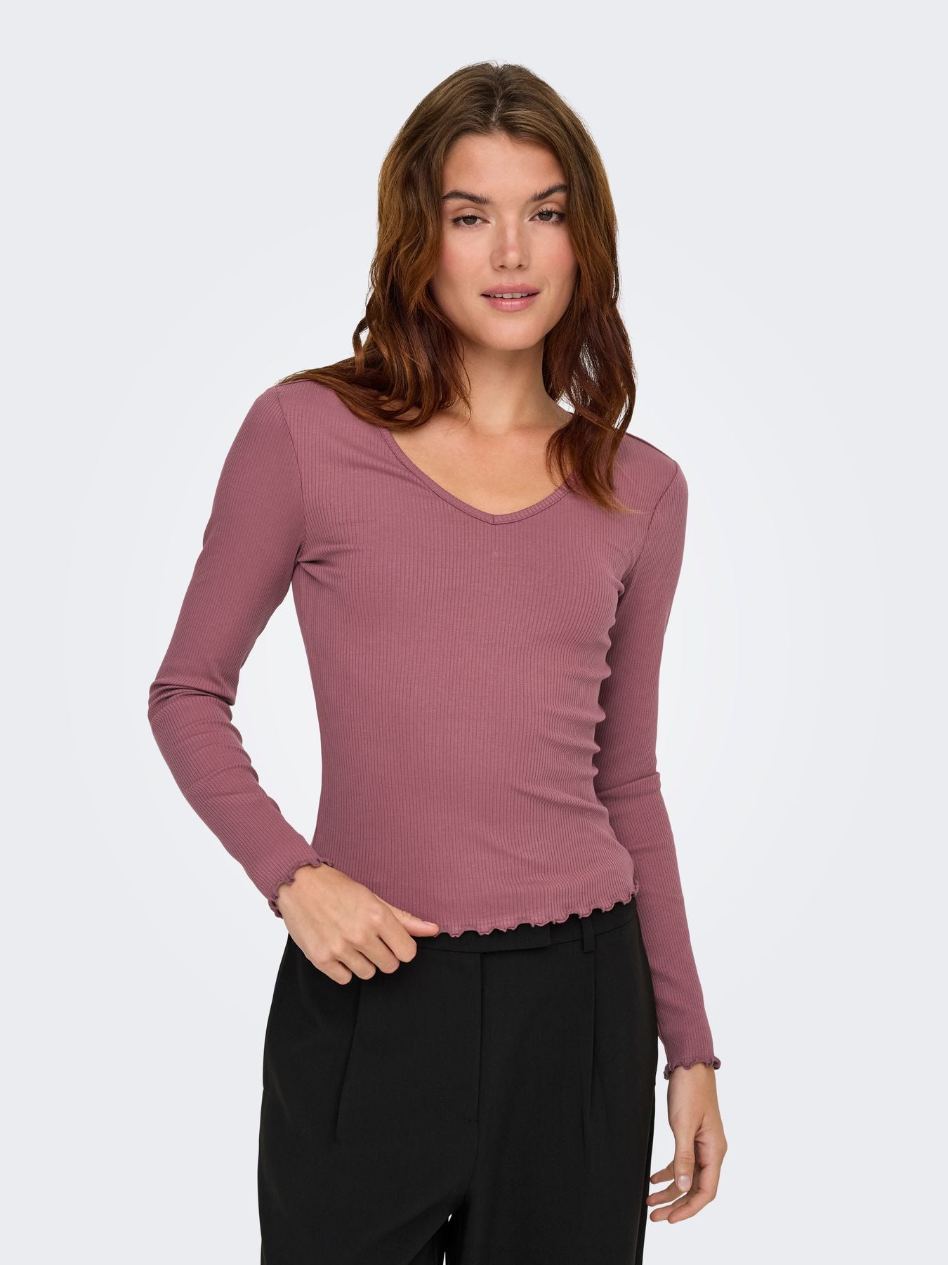 ONLINA L/S V-NECK TOP JRS