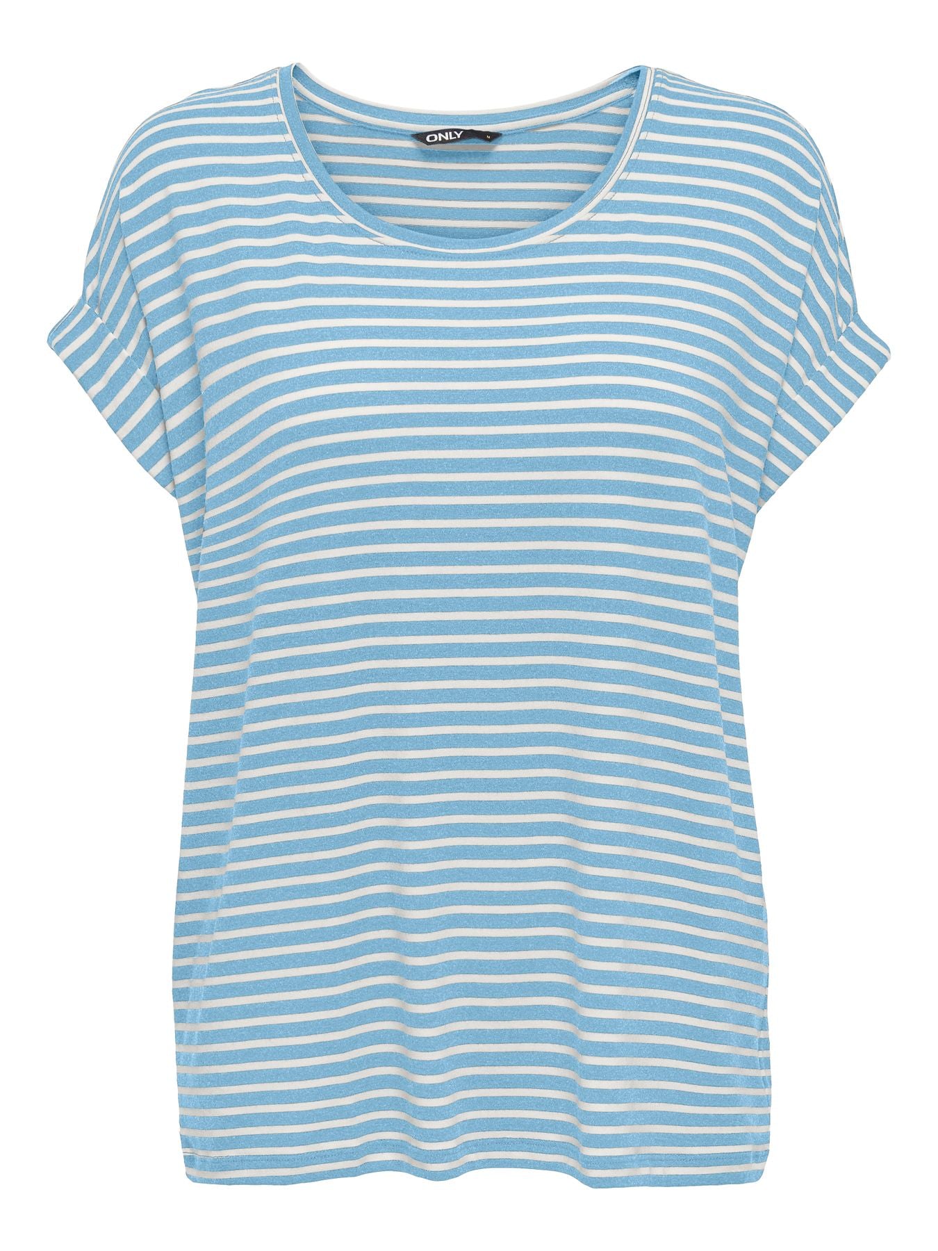 CARMOSTER STRIPE S/S O-NECK TOP JRS NOOS