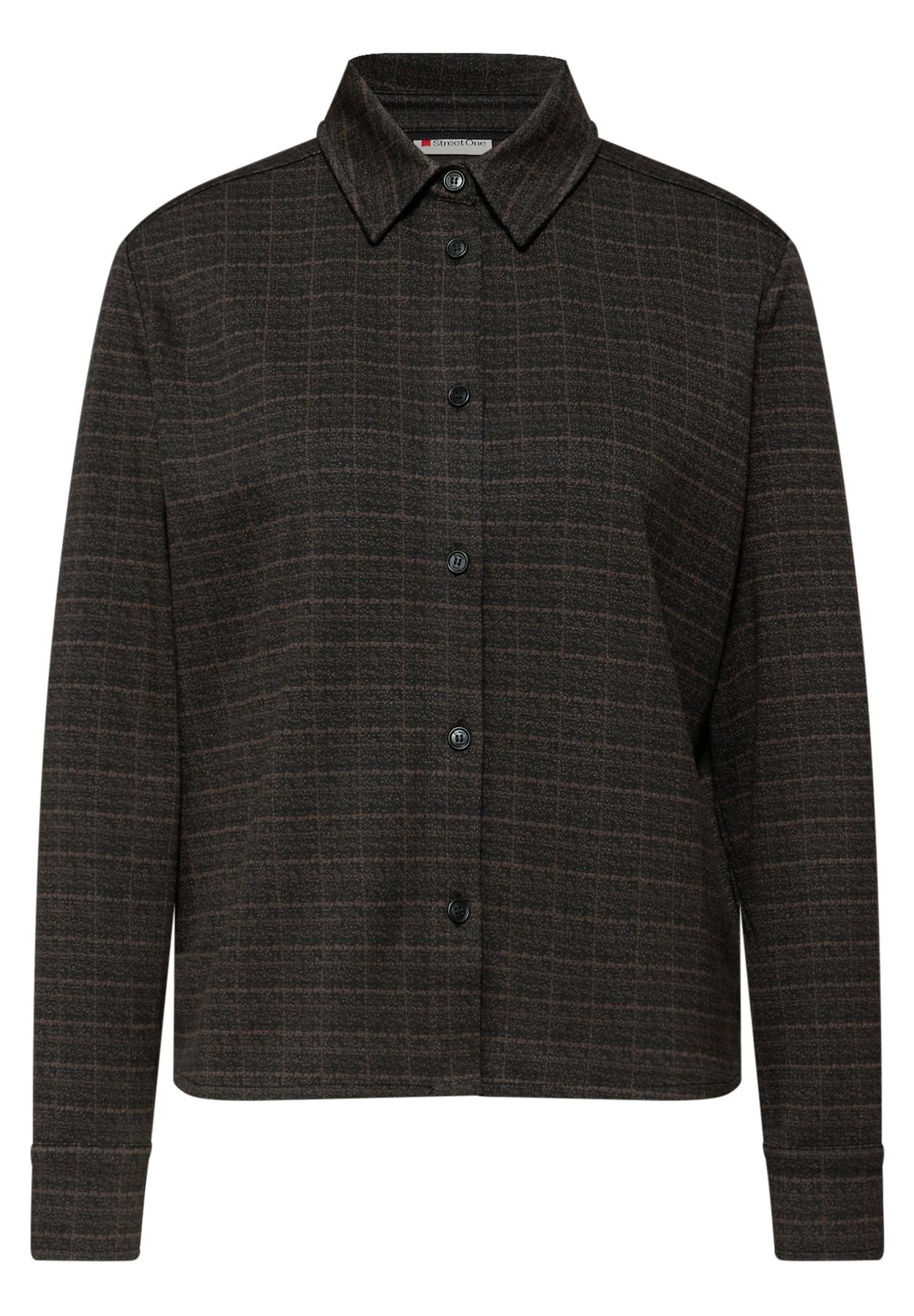 Karierte Jacquard Hemdbluse