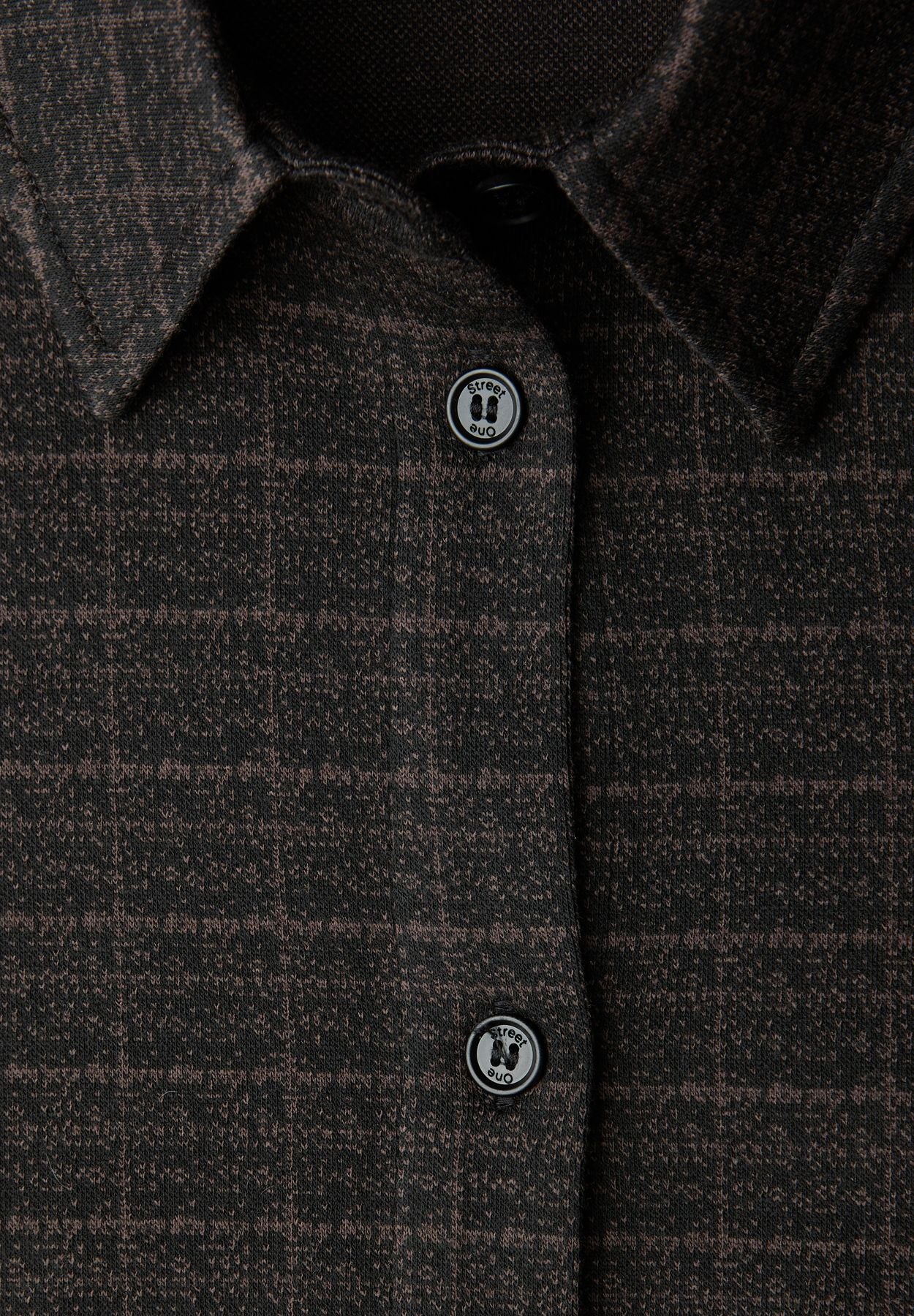 Karierte Jacquard Hemdbluse