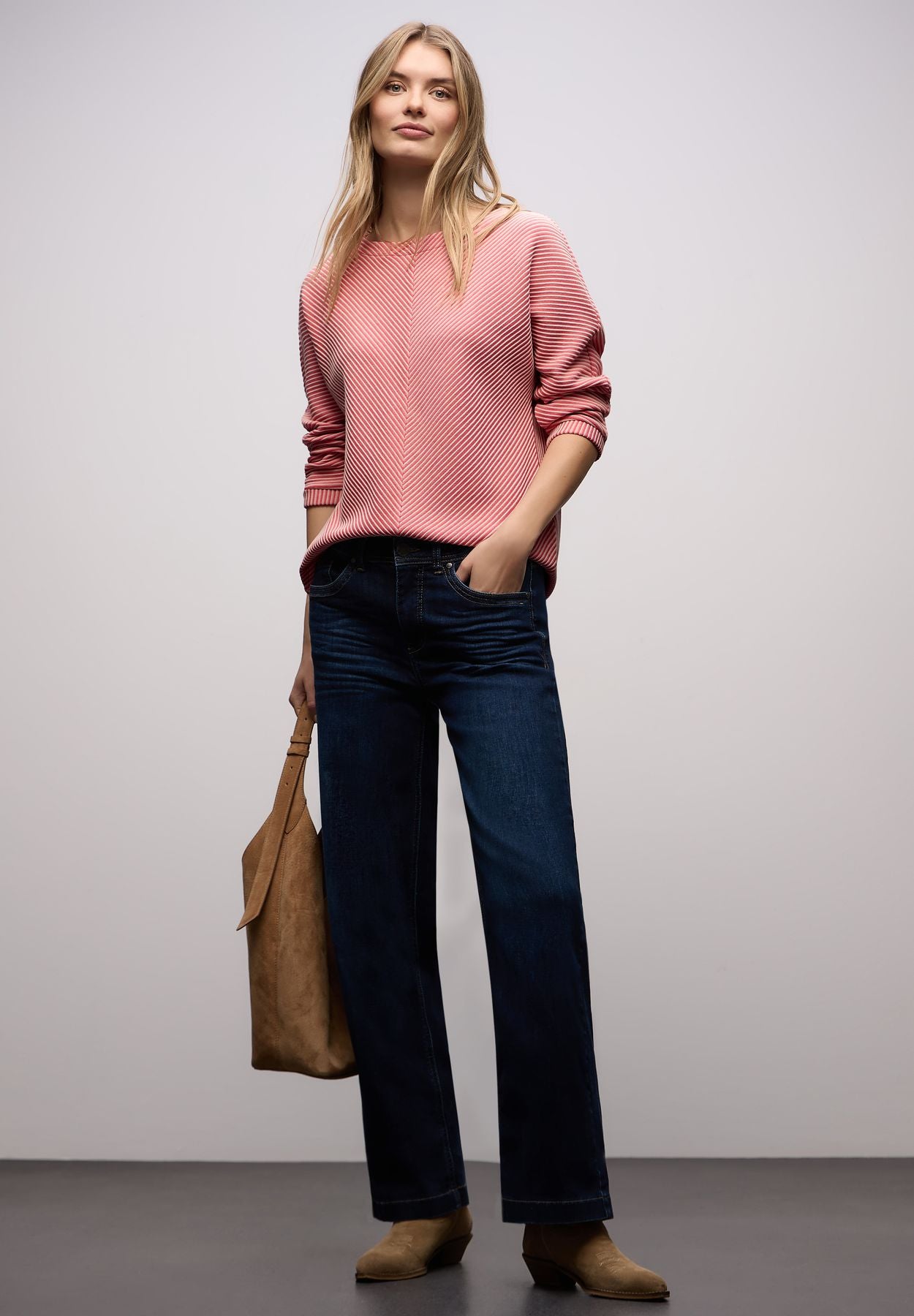 Two-Tone Strukturshirt