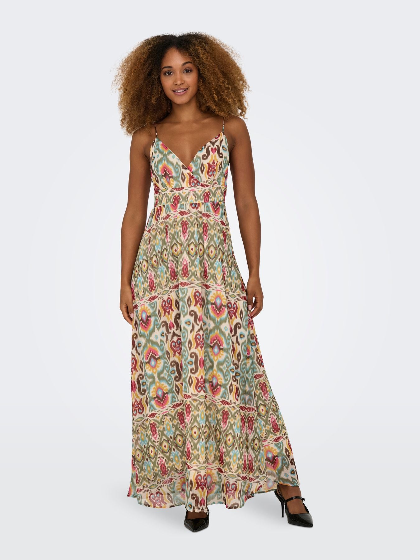 ONLASTA LIFE STRAP VNECK ANKEL DRESS WVN