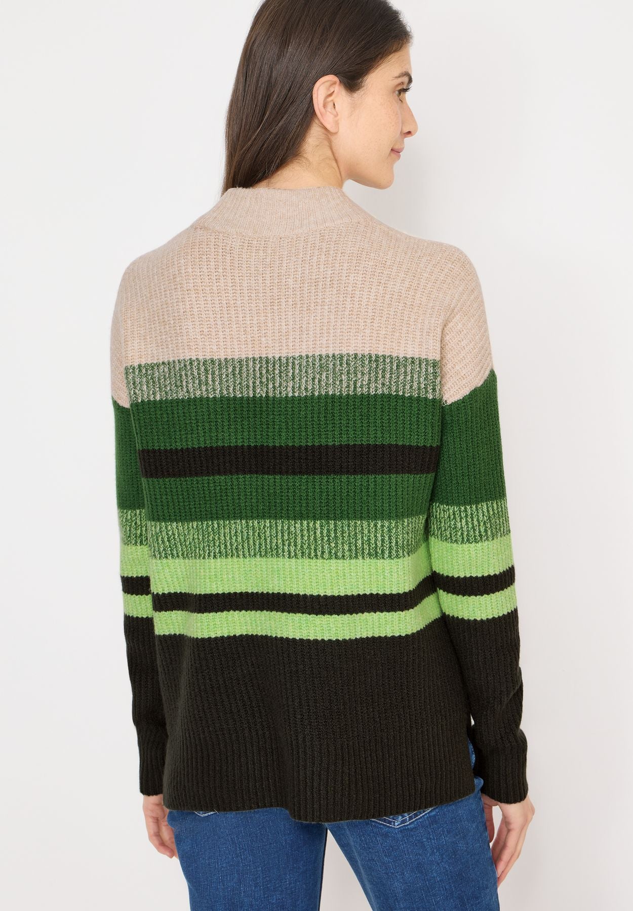 Gestreifter Mouliné Pullover