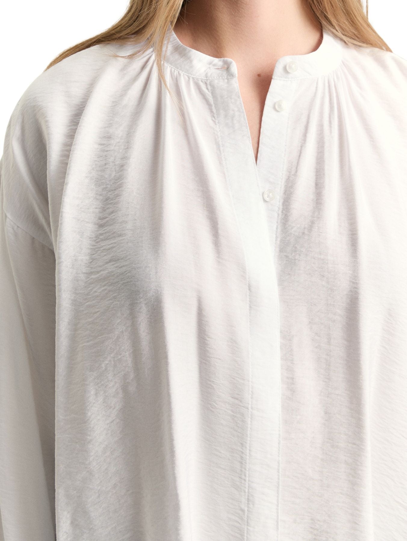 Loose Fit Bluse mit Ballonärmeln