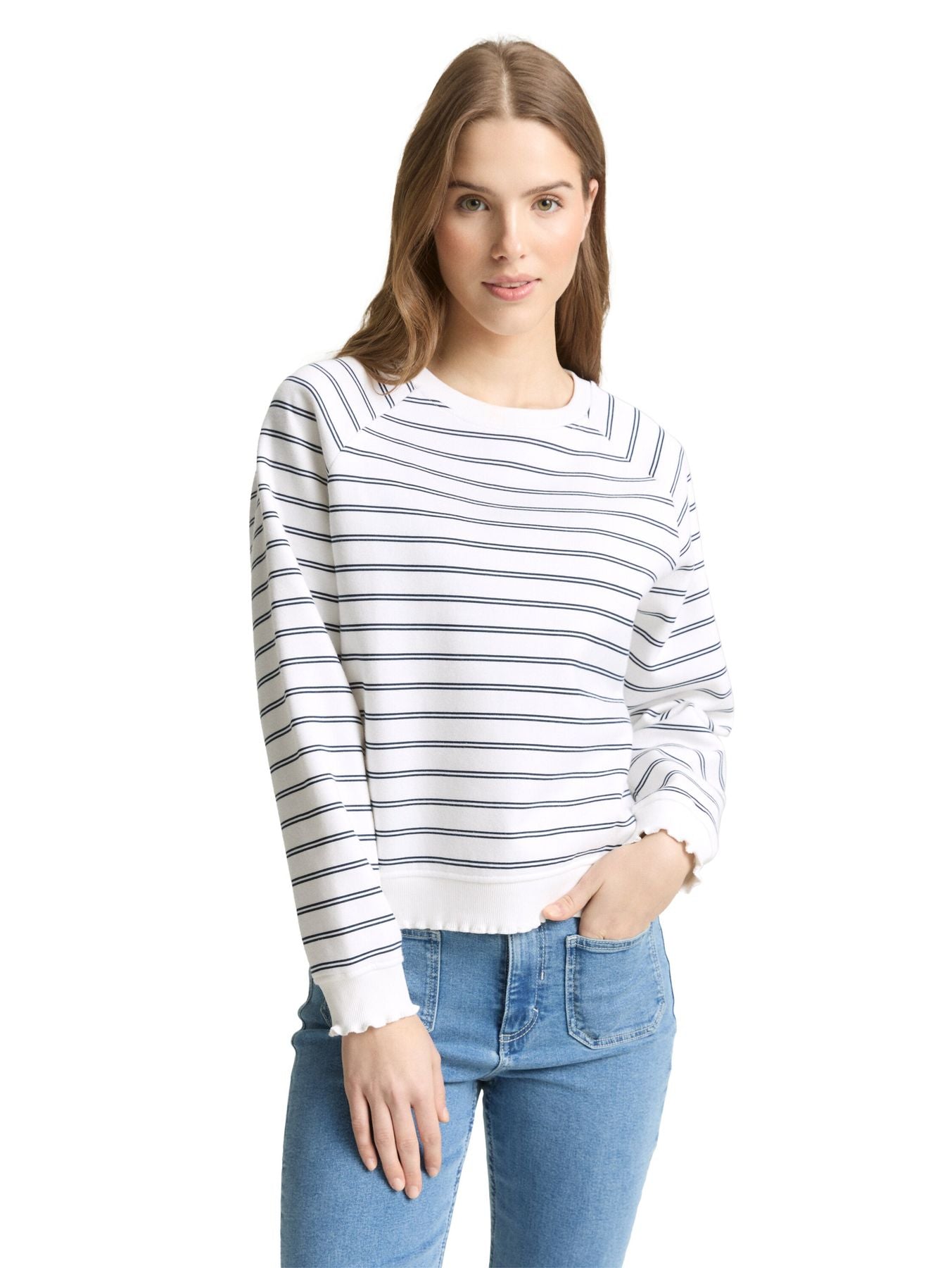 Sweatshirt mit Streifenmuster