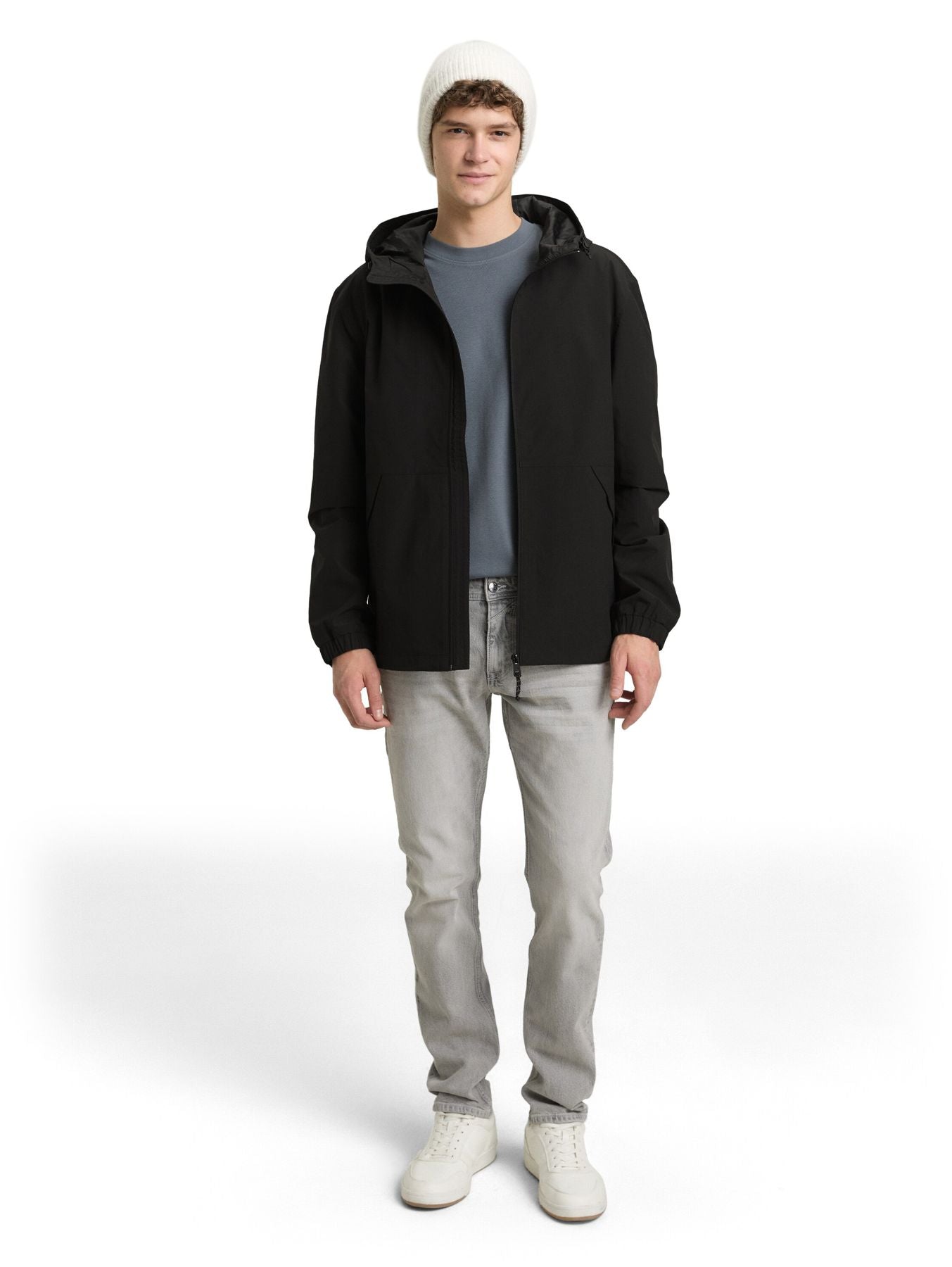 Relaxed Fit Windbreaker Jacke aus wasserabweisendem Material