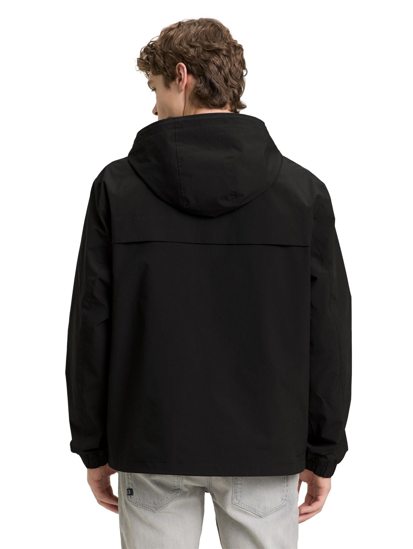 Relaxed Fit Windbreaker Jacke aus wasserabweisendem Material