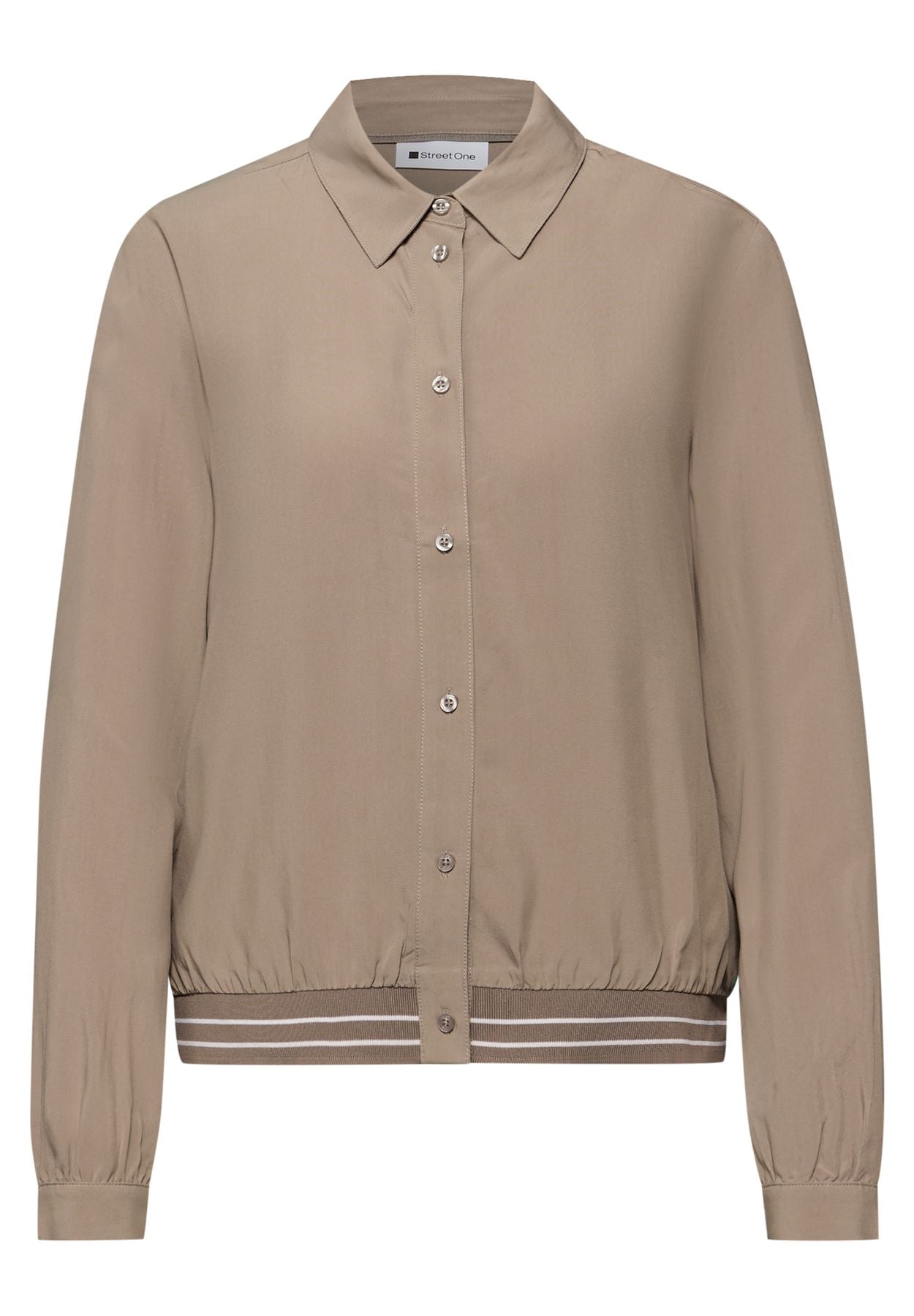 Hemdbluse mit Collegedetails