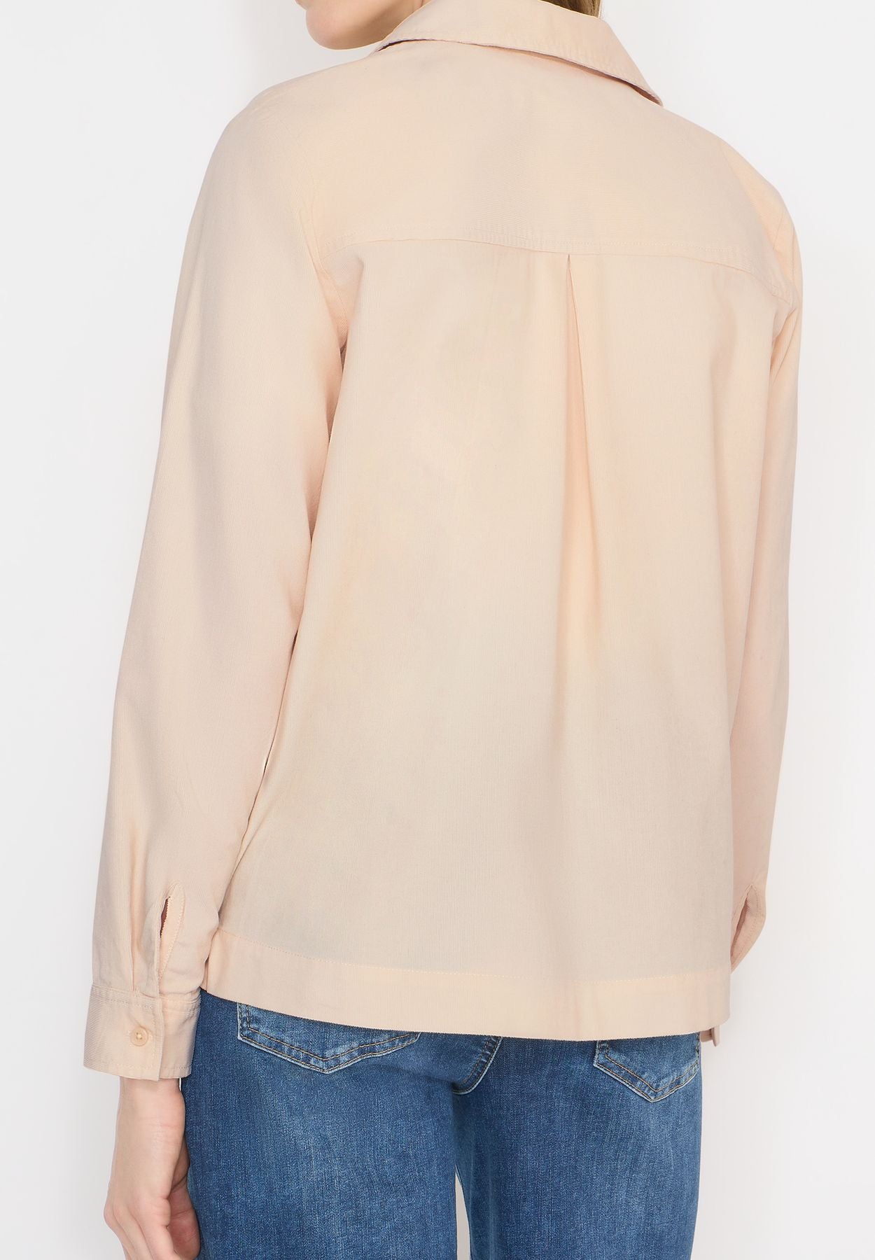 Hemdbluse in Unifarbe