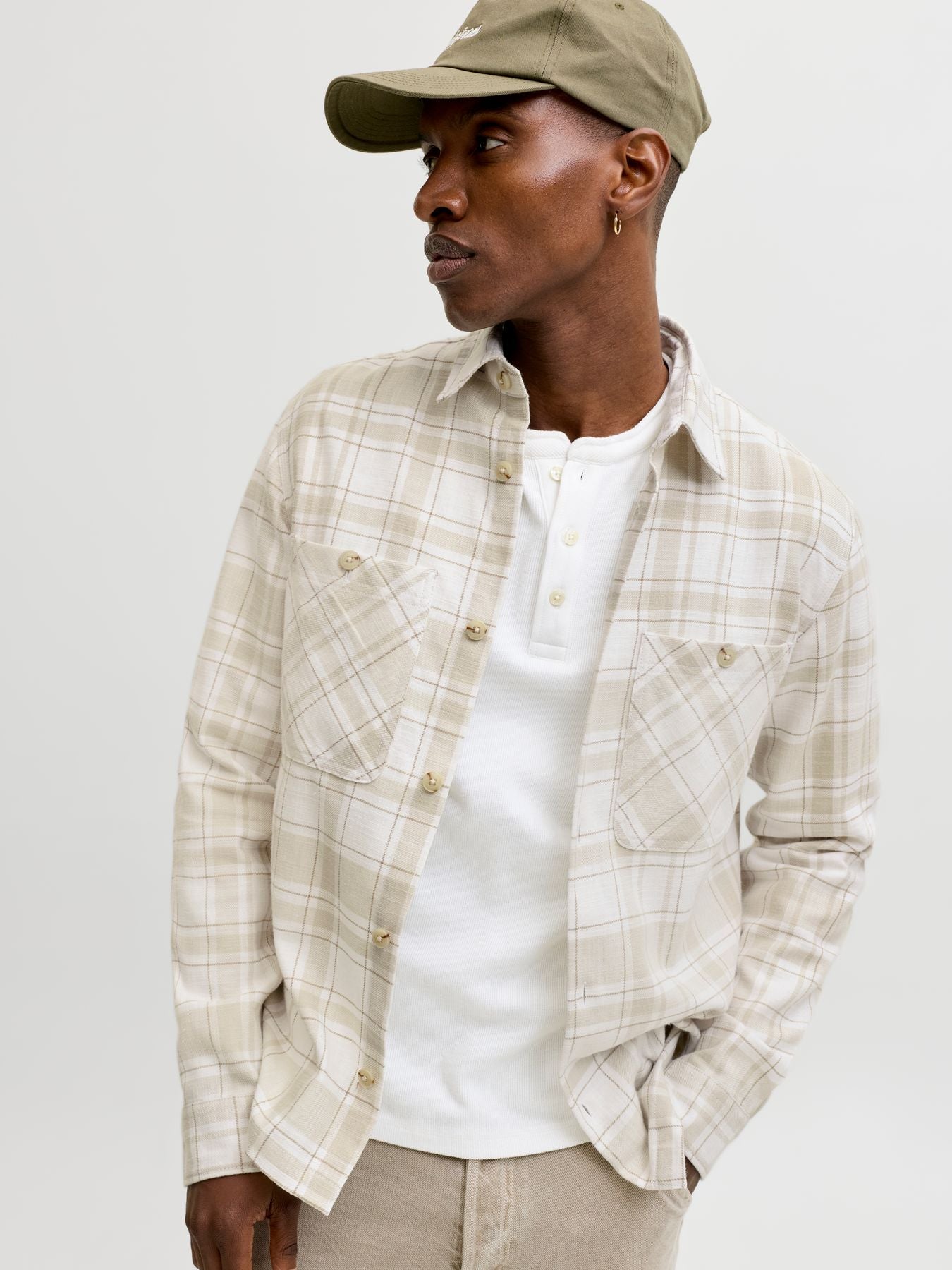 JPRBLURAYLE LINEN BL.CHECK LS SHIRT SN