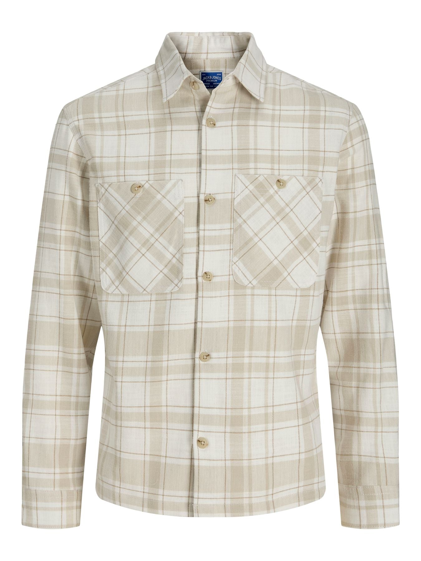 JPRBLURAYLE LINEN BL.CHECK LS SHIRT SN