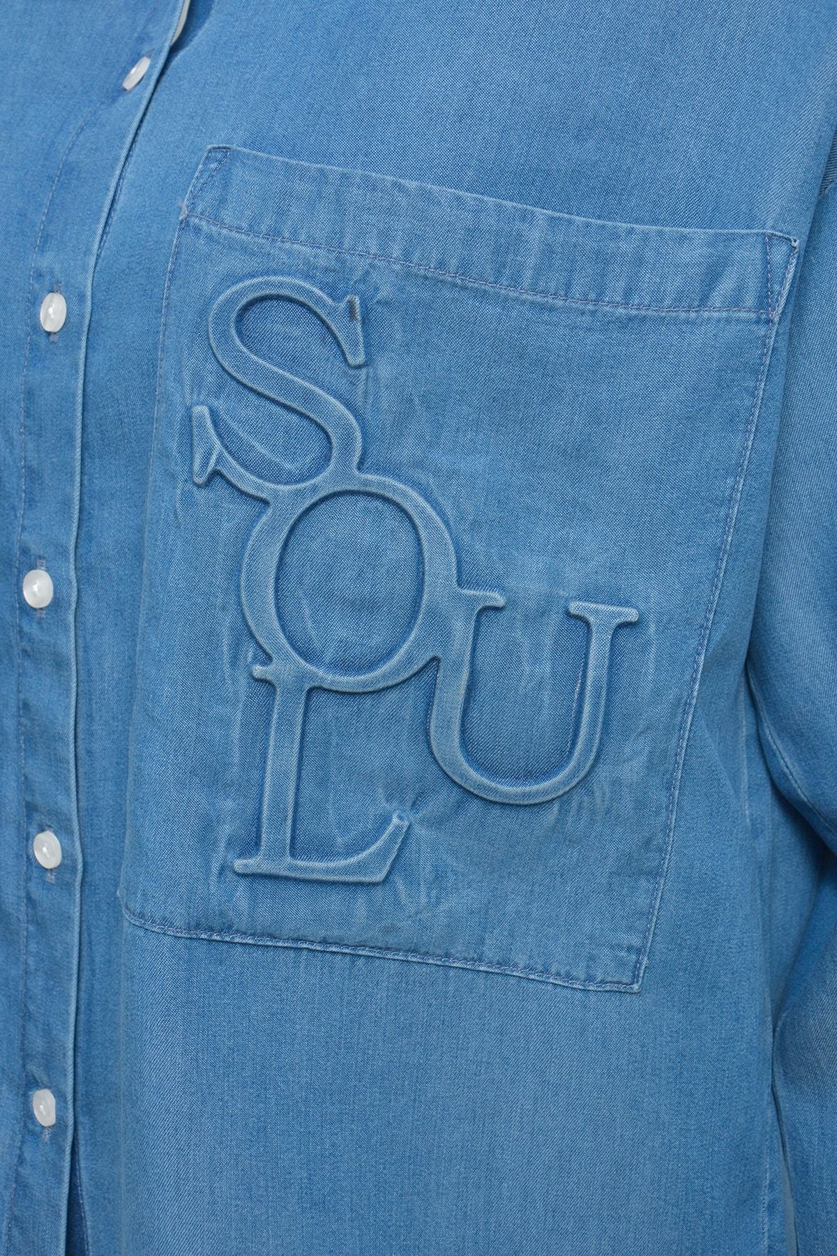 Lyocell Denim Boxy Blouse