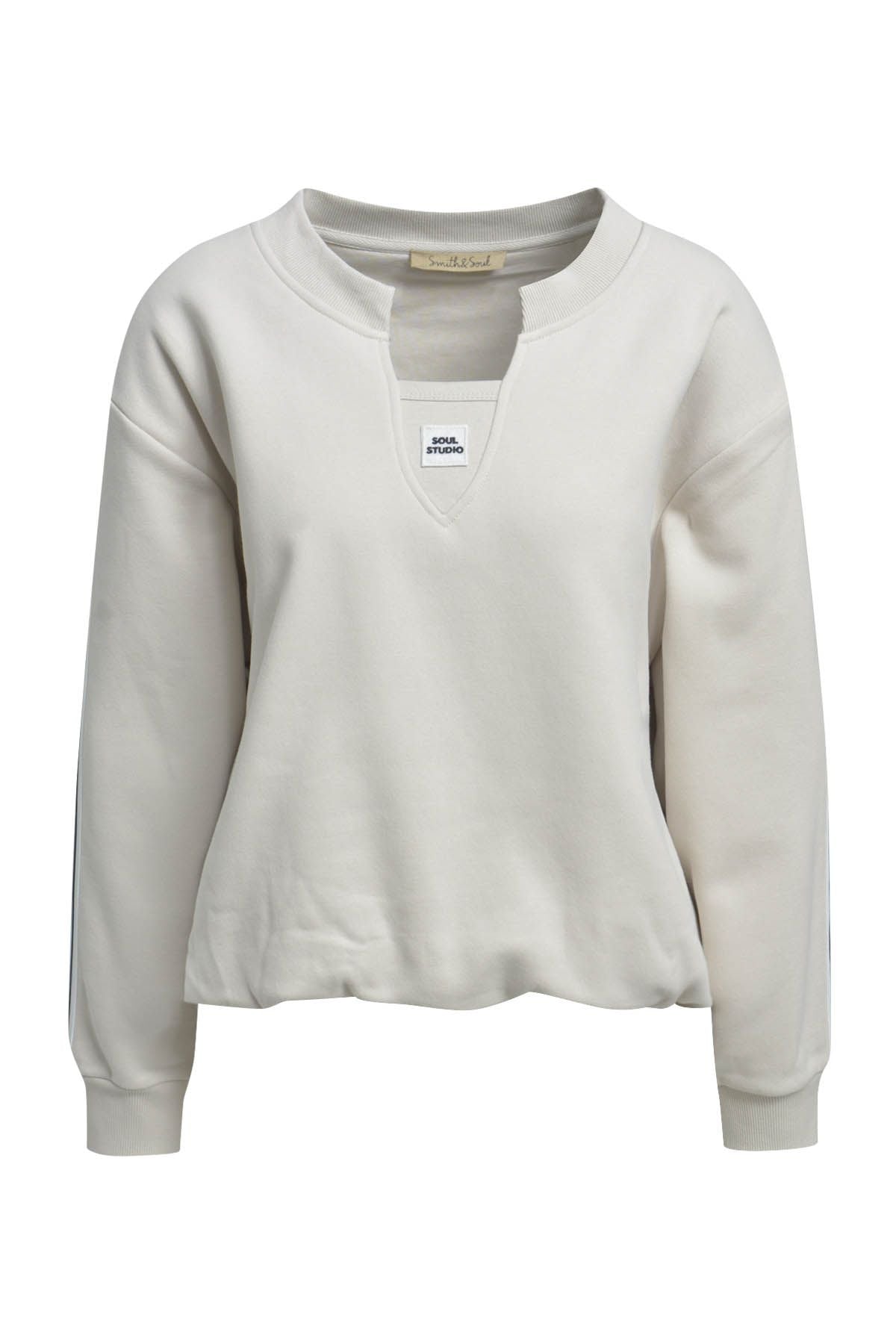 Relaxed Faux Sweatshirt Balloon Hem