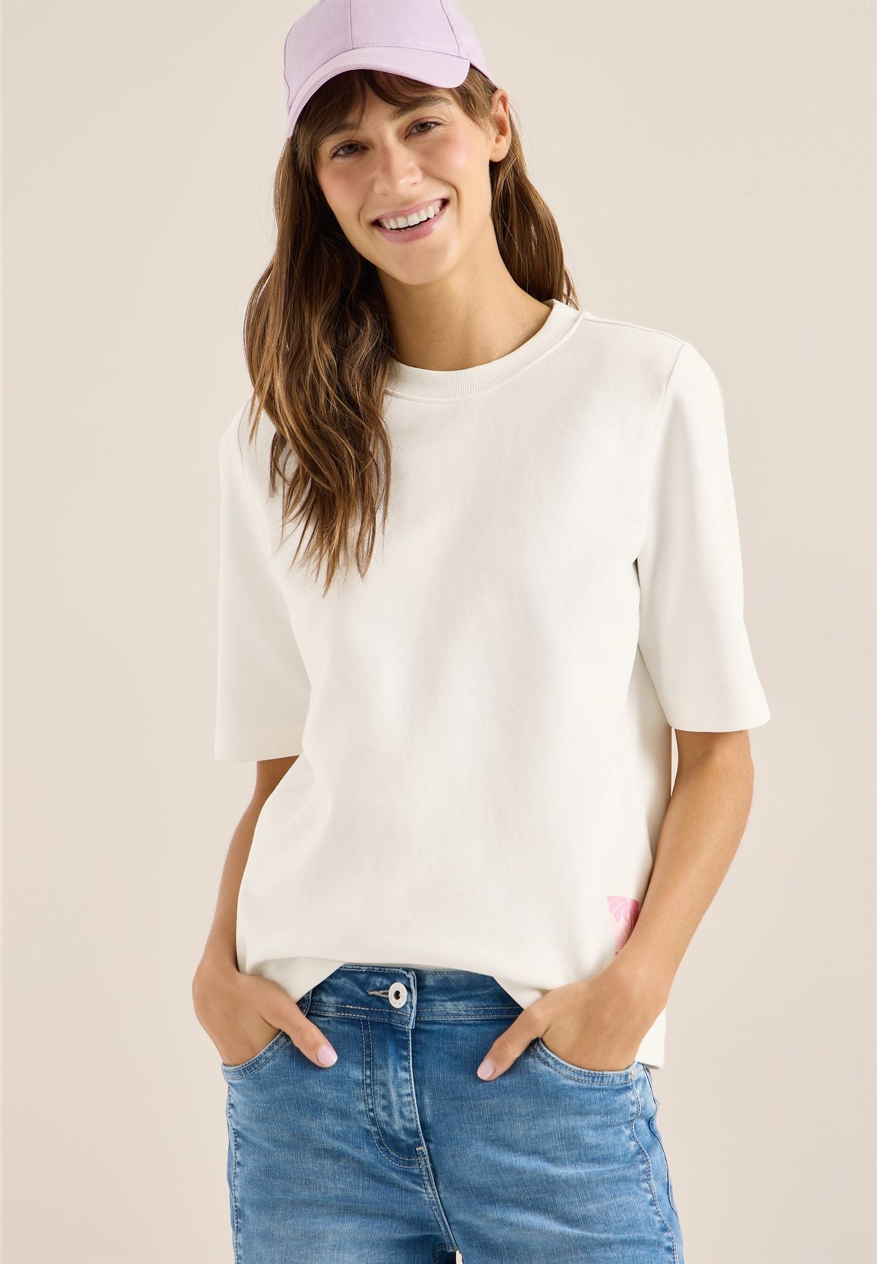 Kurzarm Sweatshirt mit Backprint