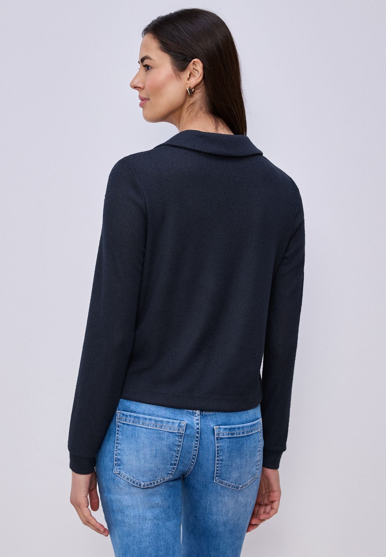 Langarm Jacke mit V-Neck