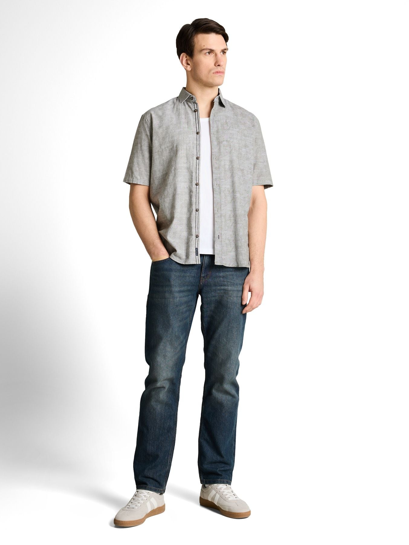 Comfort Fit Kurzarmhemd mit Muster