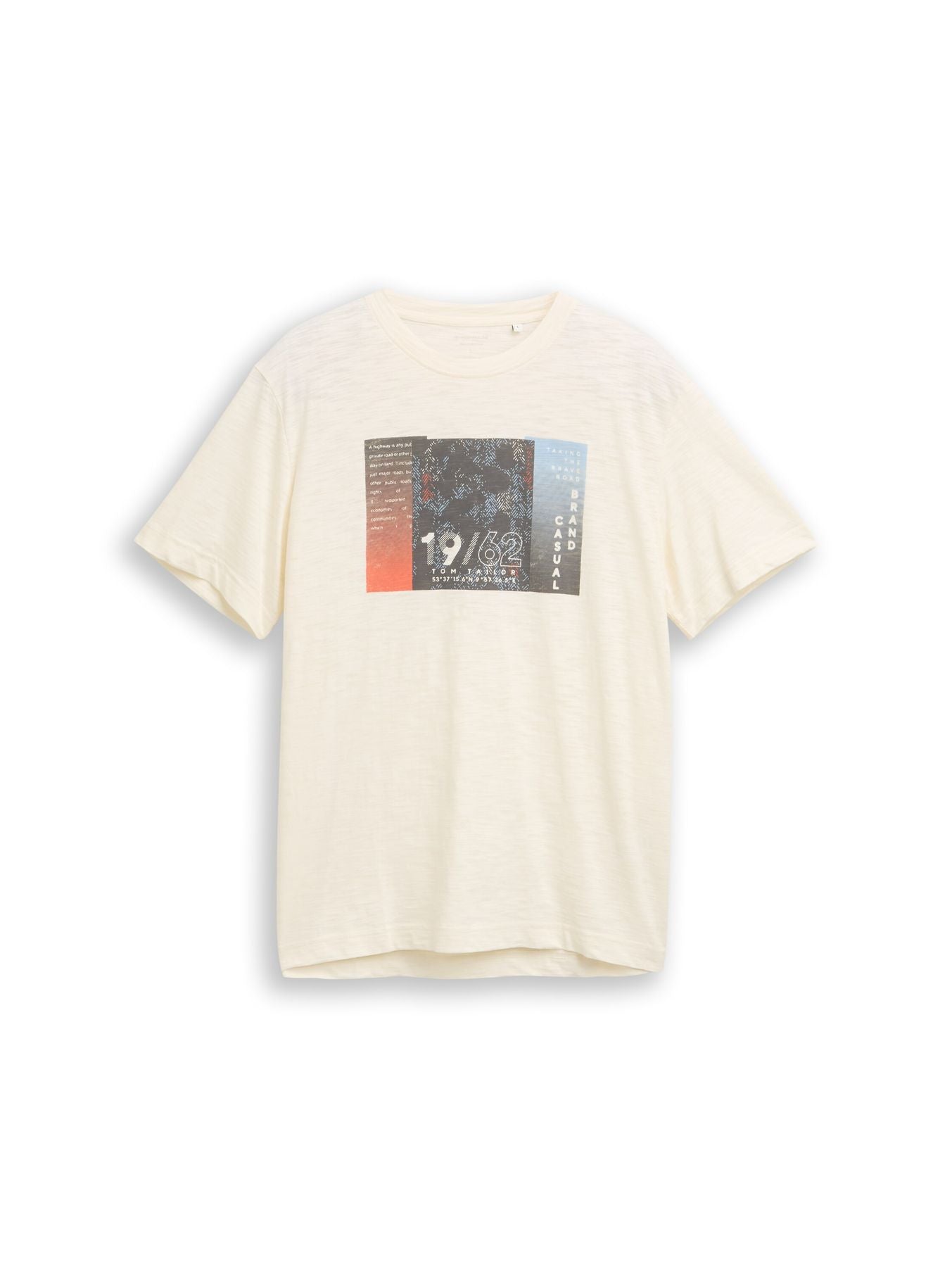 T-Shirt in Melange-Optik mit Print