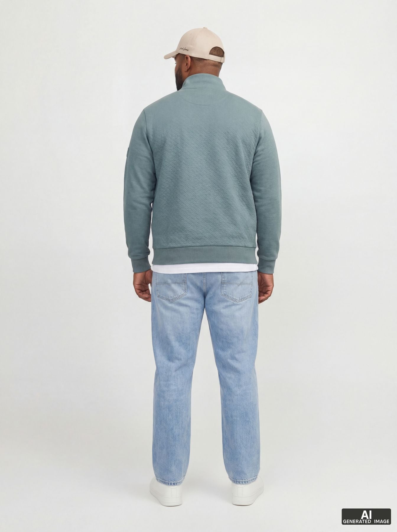 JPRBLUFRANKIE SWEAT ZIP HIGH NECK PLS