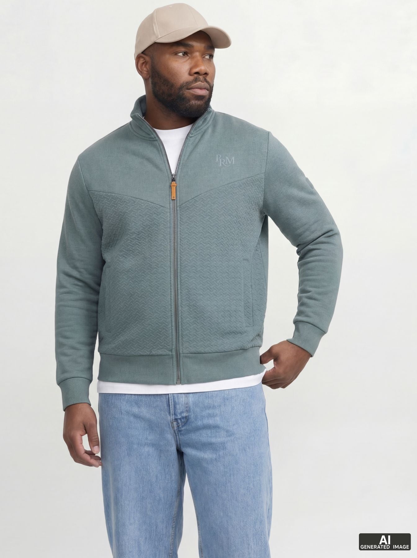 JPRBLUFRANKIE SWEAT ZIP HIGH NECK PLS