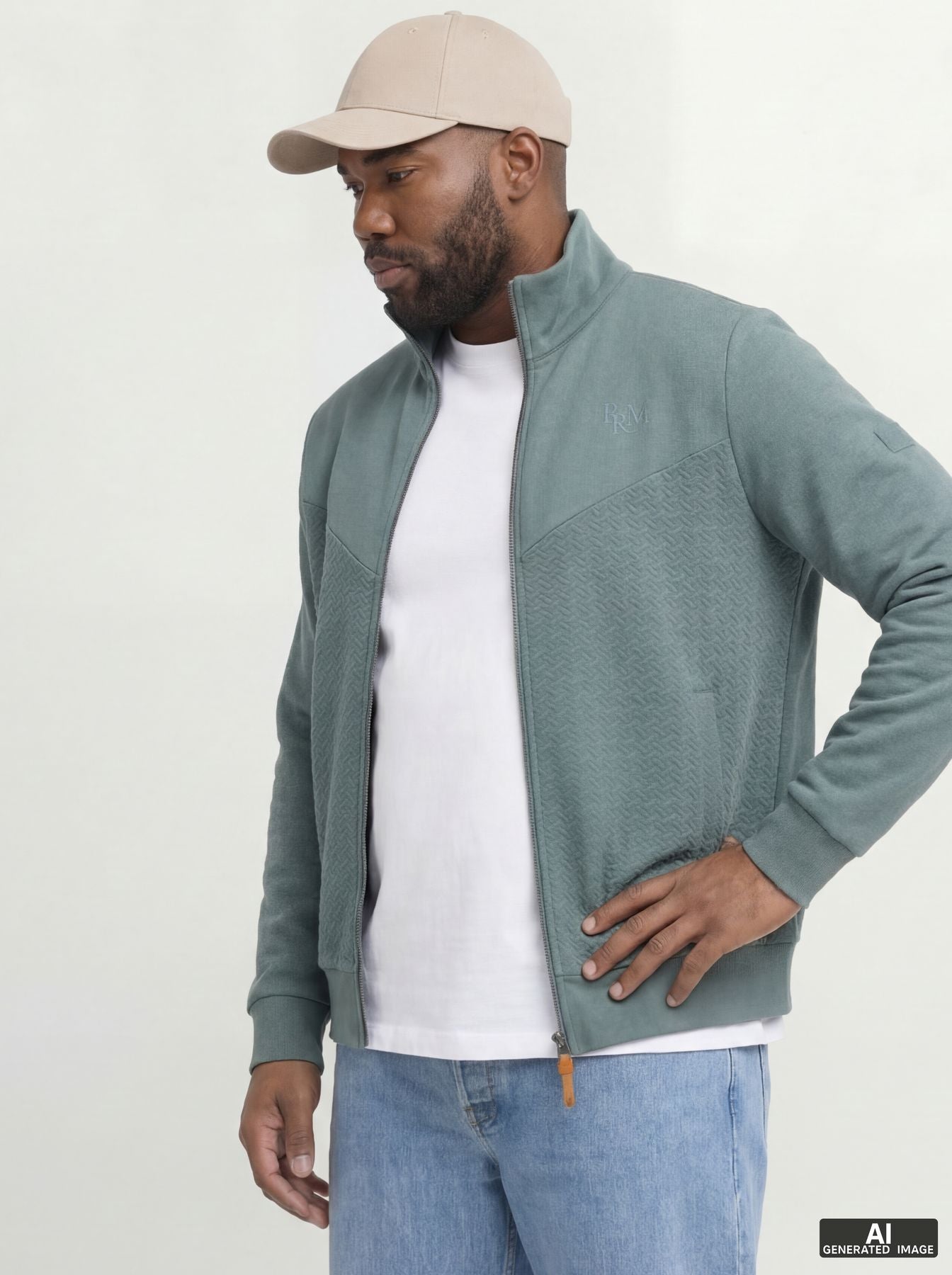 JPRBLUFRANKIE SWEAT ZIP HIGH NECK PLS