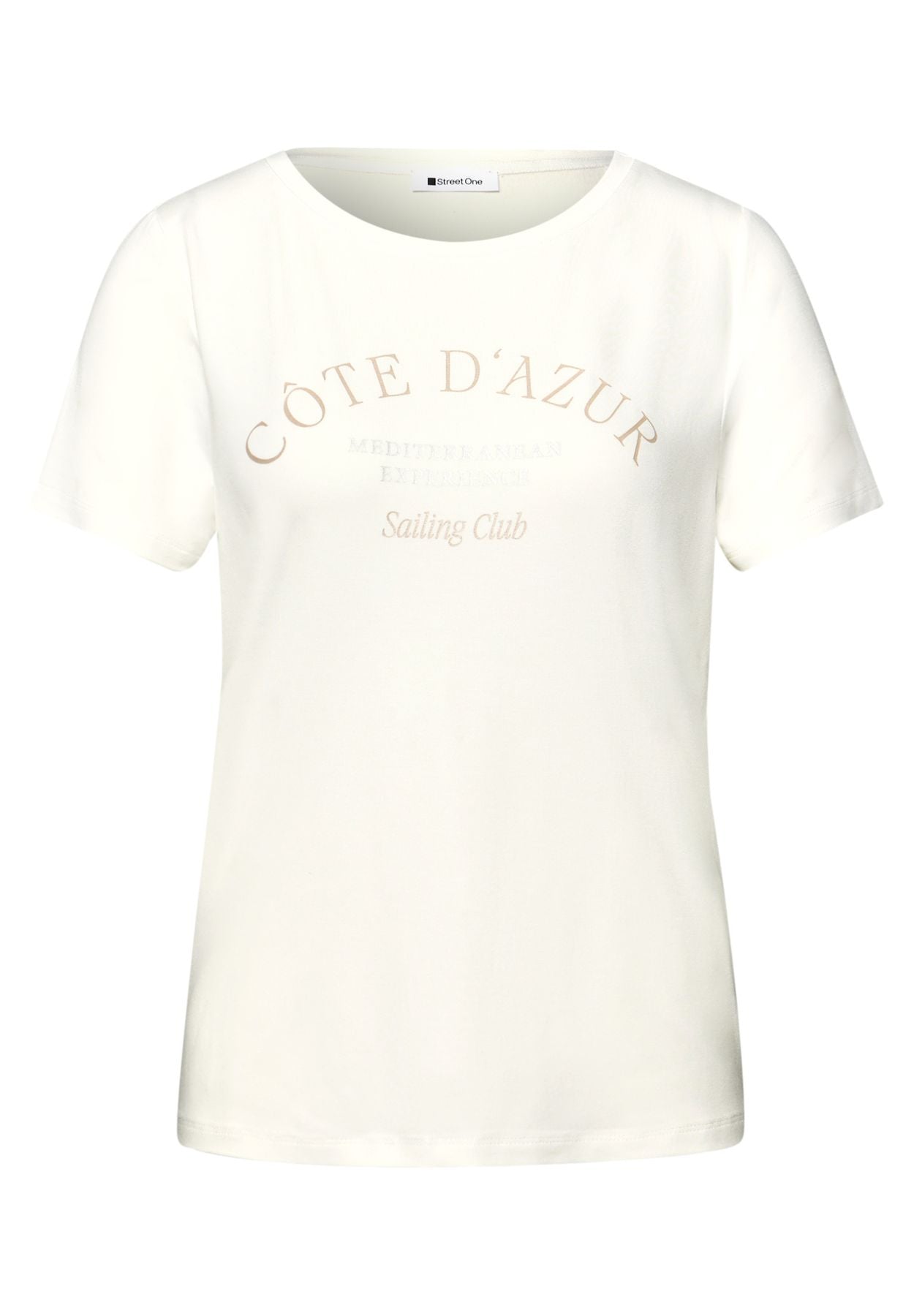 T-Shirt mit Rundhals und Wording