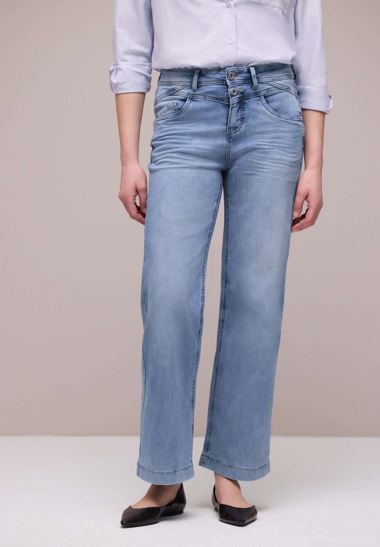 High Waist Wide Leg Jeans im Loose Fit