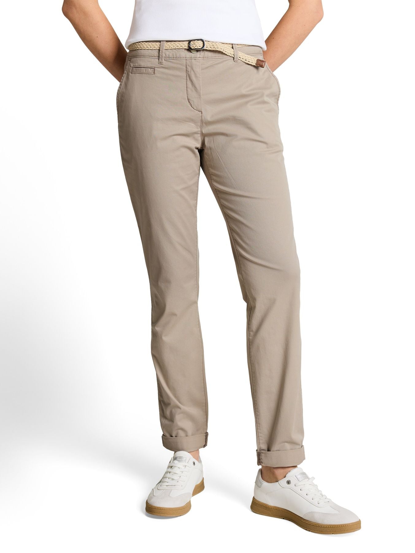 Slim Chino Hose mit Gürtel