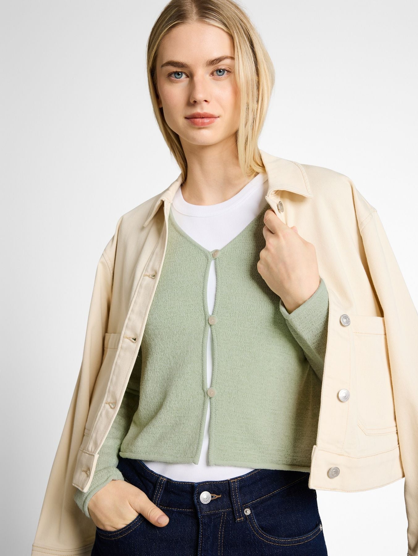 Cardigan mit V-Ausschnitt