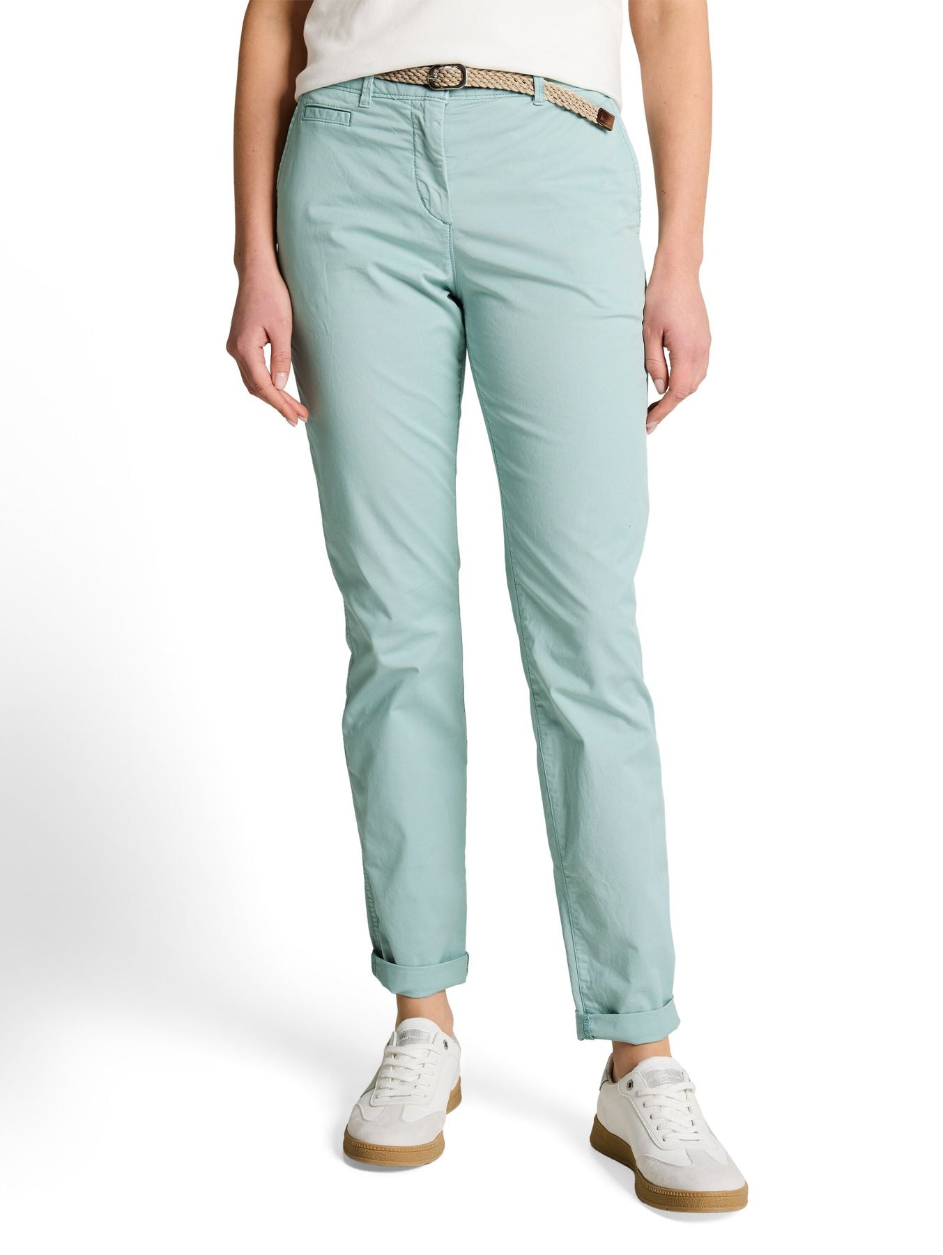 Slim Chino Hose mit Gürtel