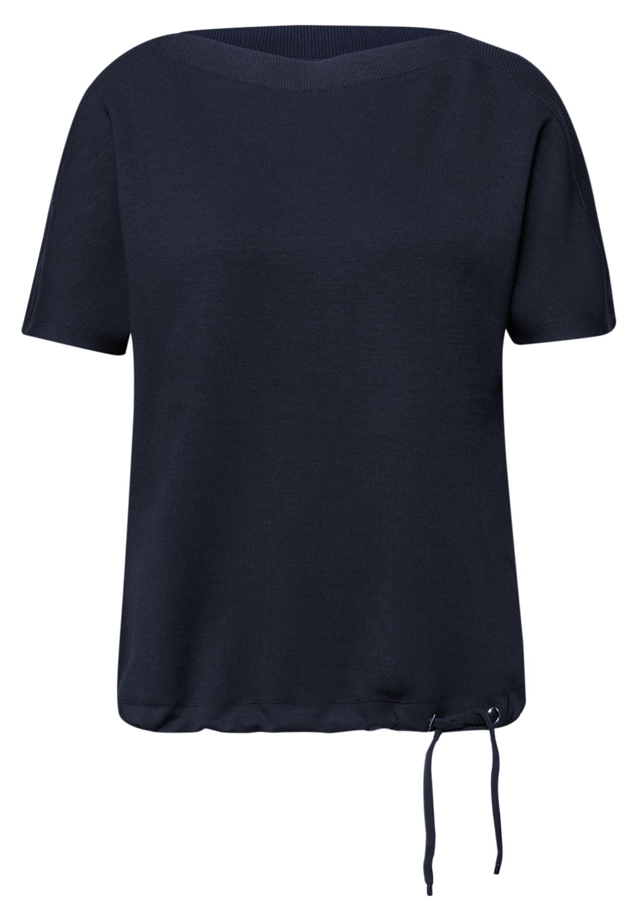 Dropped Shoulder Shirt mit Rippdetail