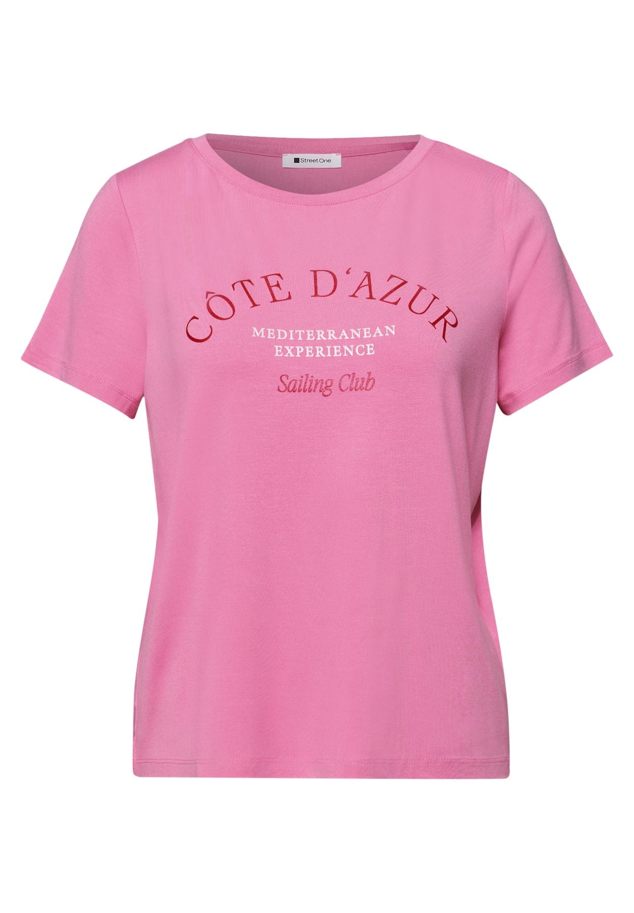 T-Shirt mit Rundhals und Wording