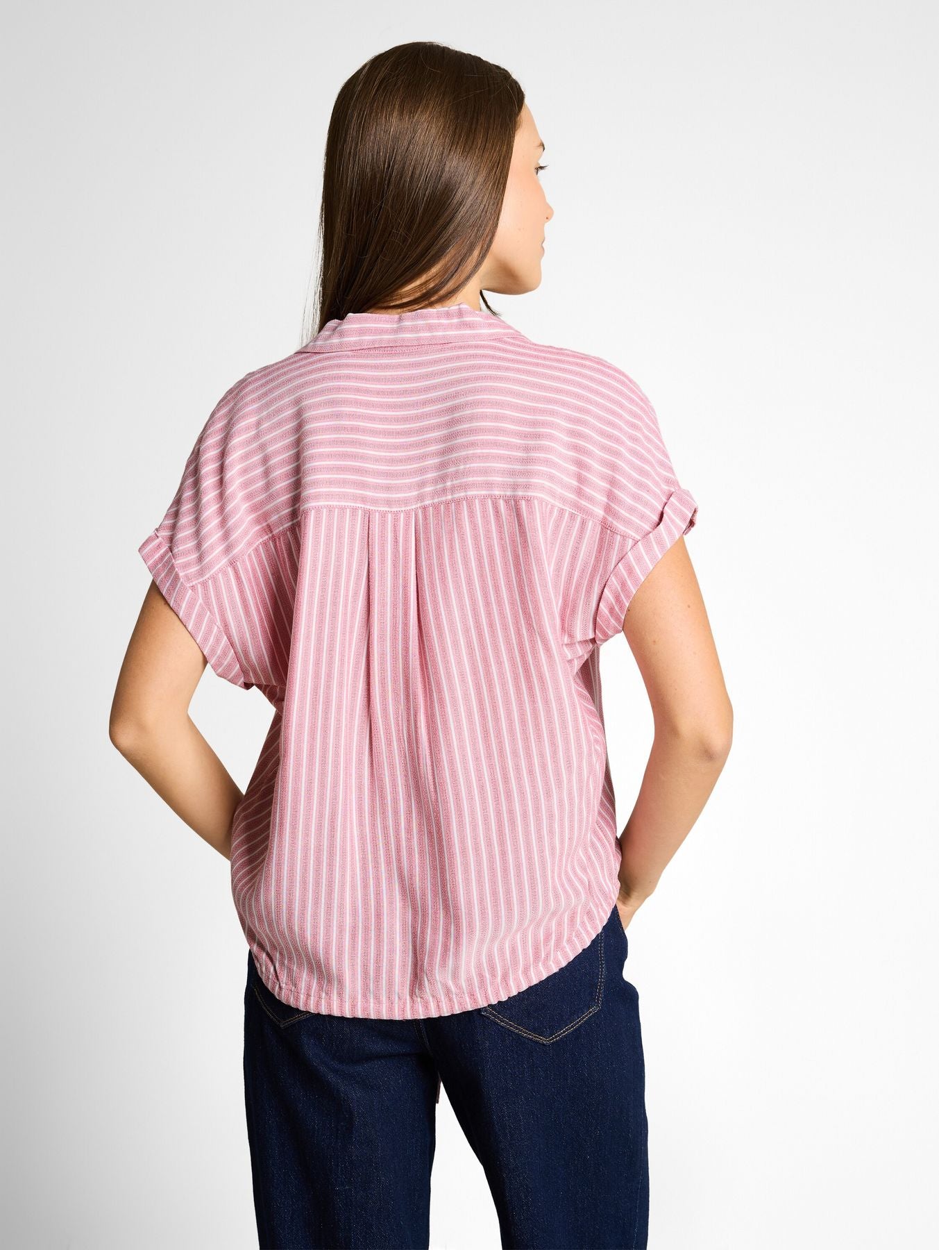 Loose Fit Bluse mit Streifenmuster