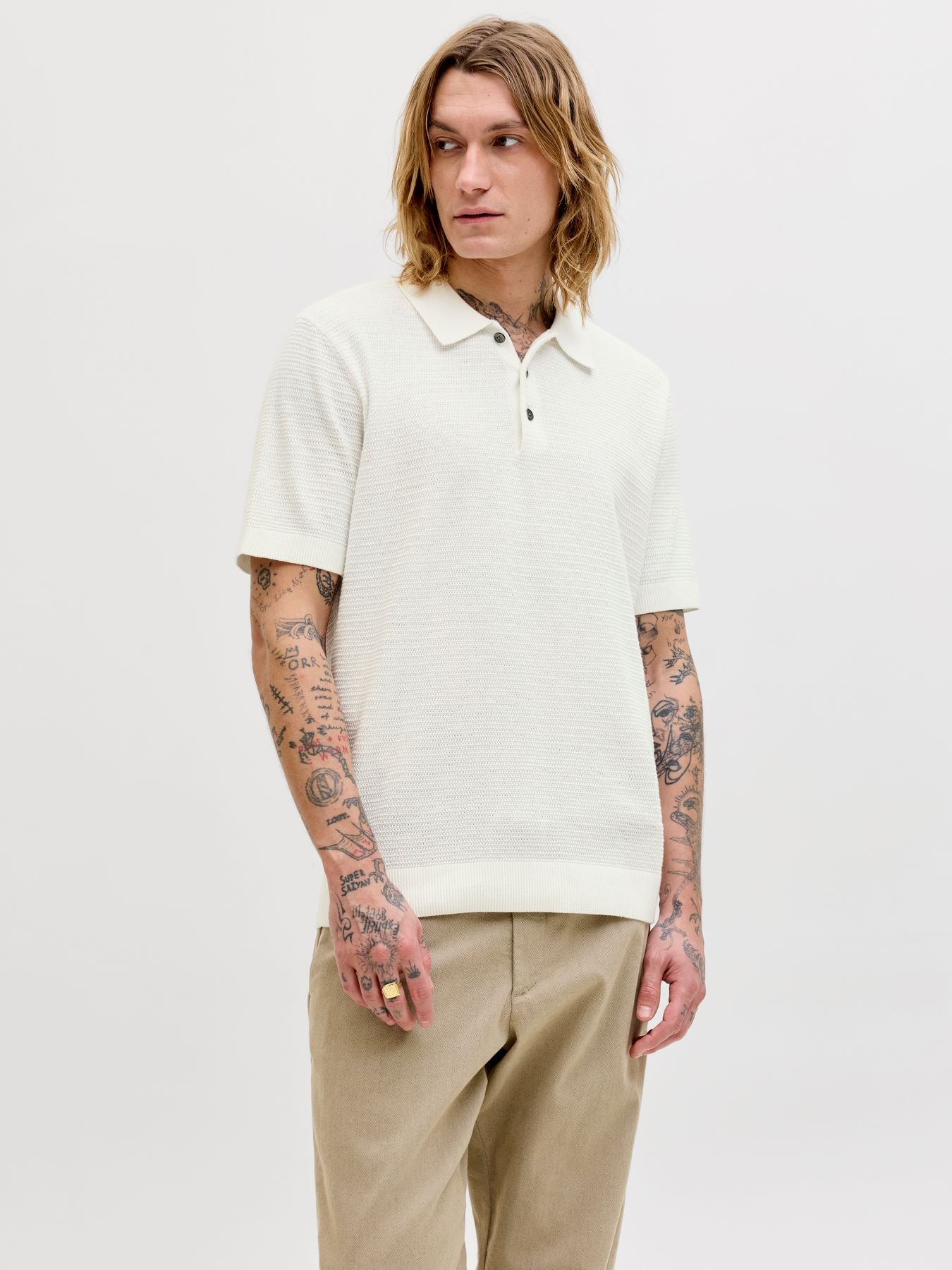 JPRBLURILEY KNIT POLO SS SN
