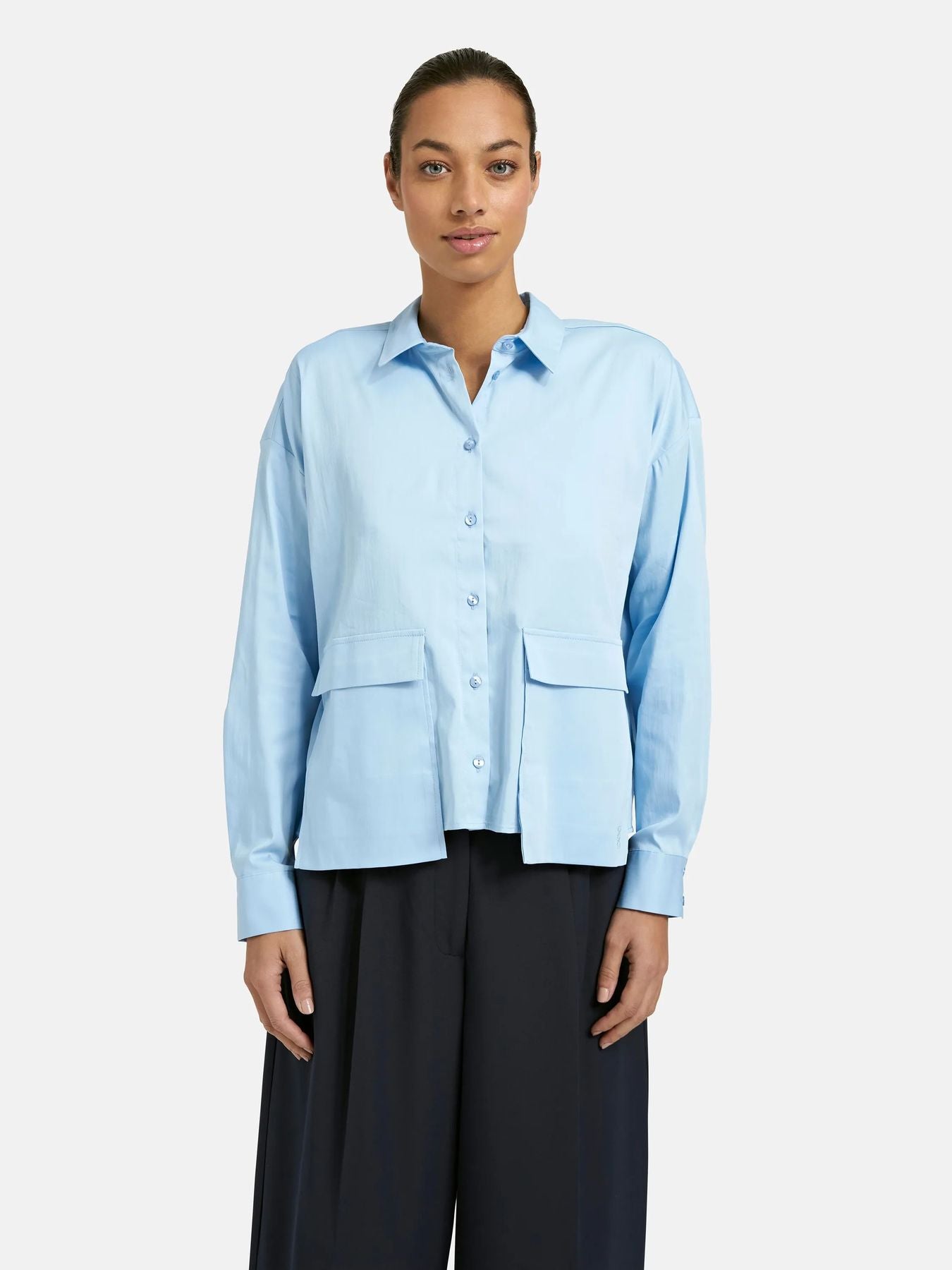 Overlapping Pocket Blouse