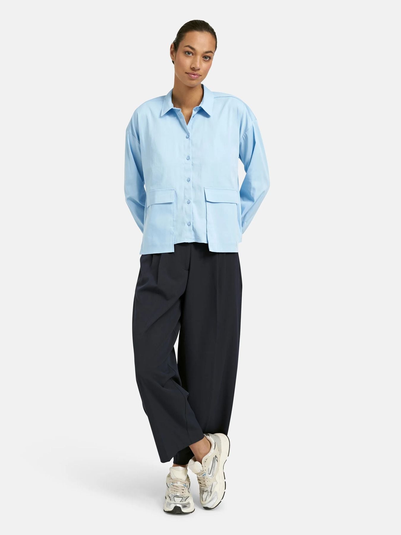 Overlapping Pocket Blouse