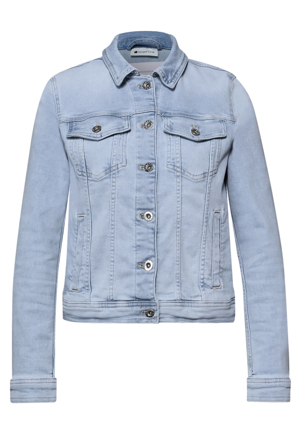 Jeansjacke mit Brusttaschen und Knöpfen