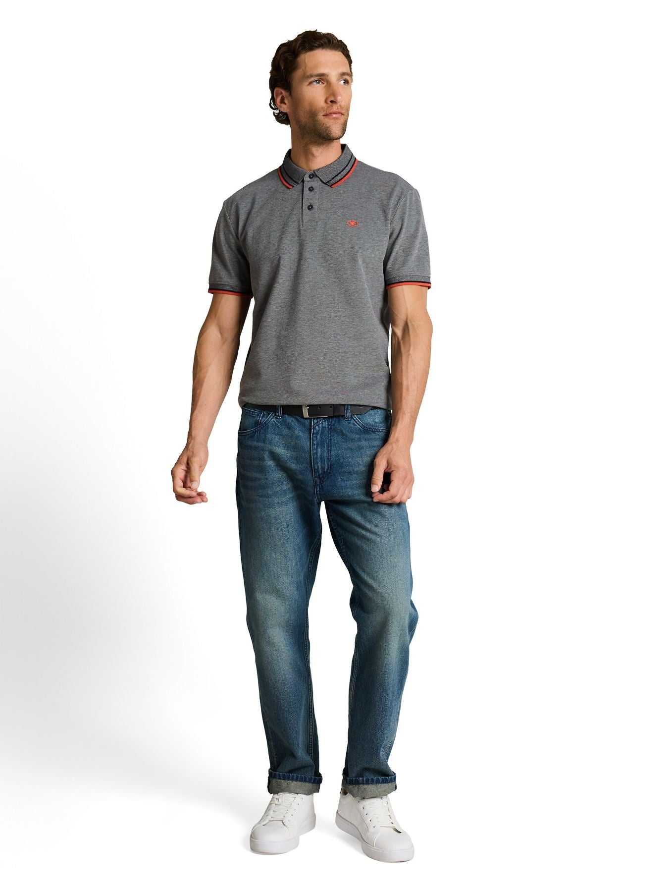 Piqué Poloshirt mit Logo-Print