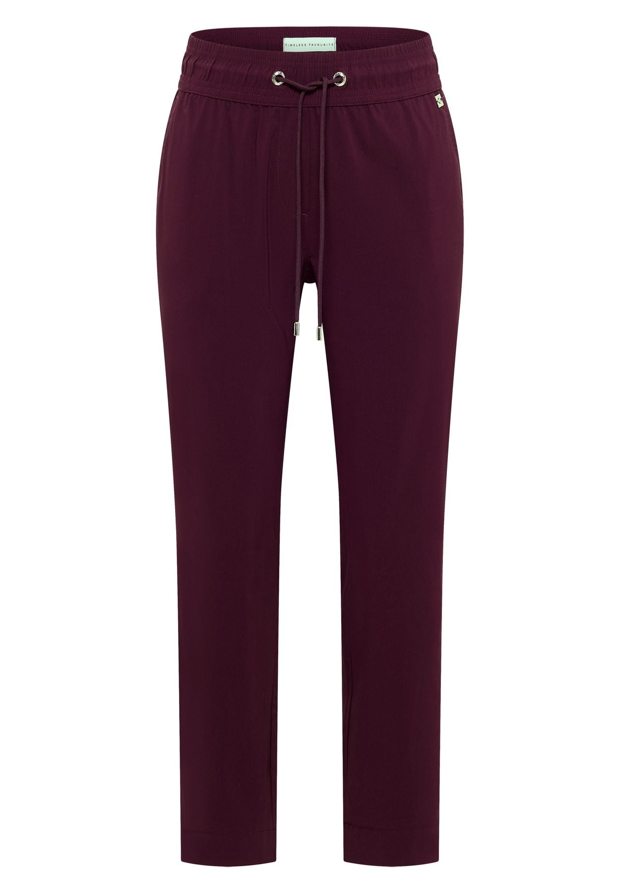 Mid Waist Slim Leg Hose im Casual Fit