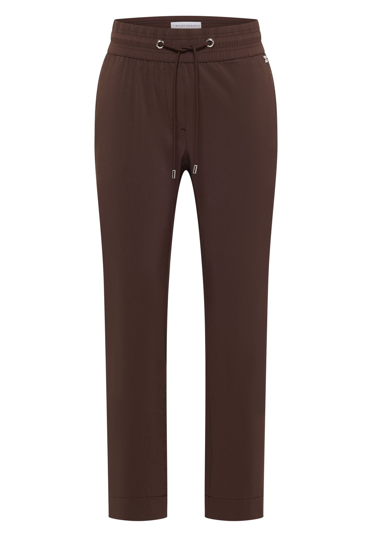 Mid Waist Slim Leg Hose im Casual Fit