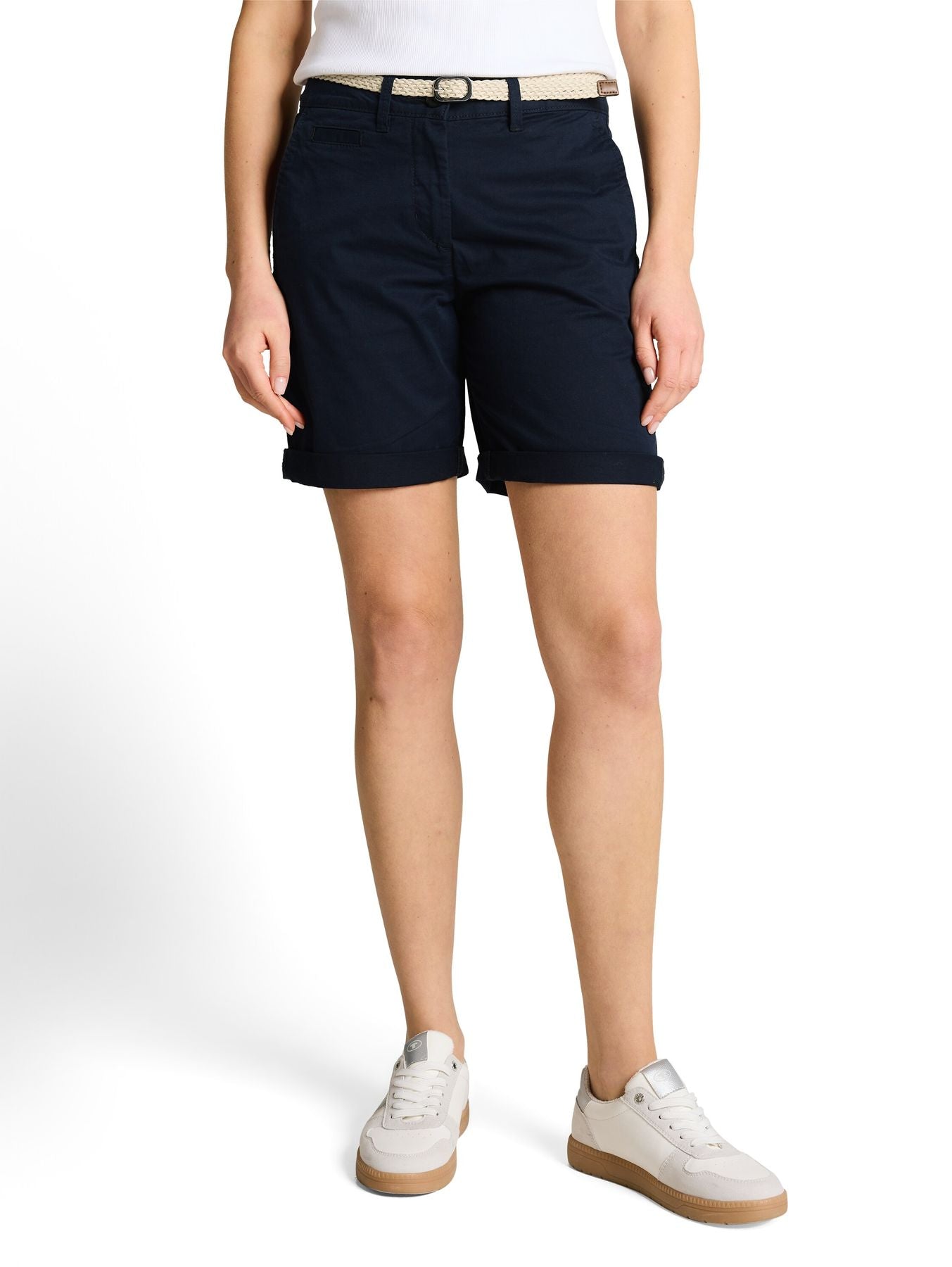 Chino Bermuda Shorts mit Gürtel