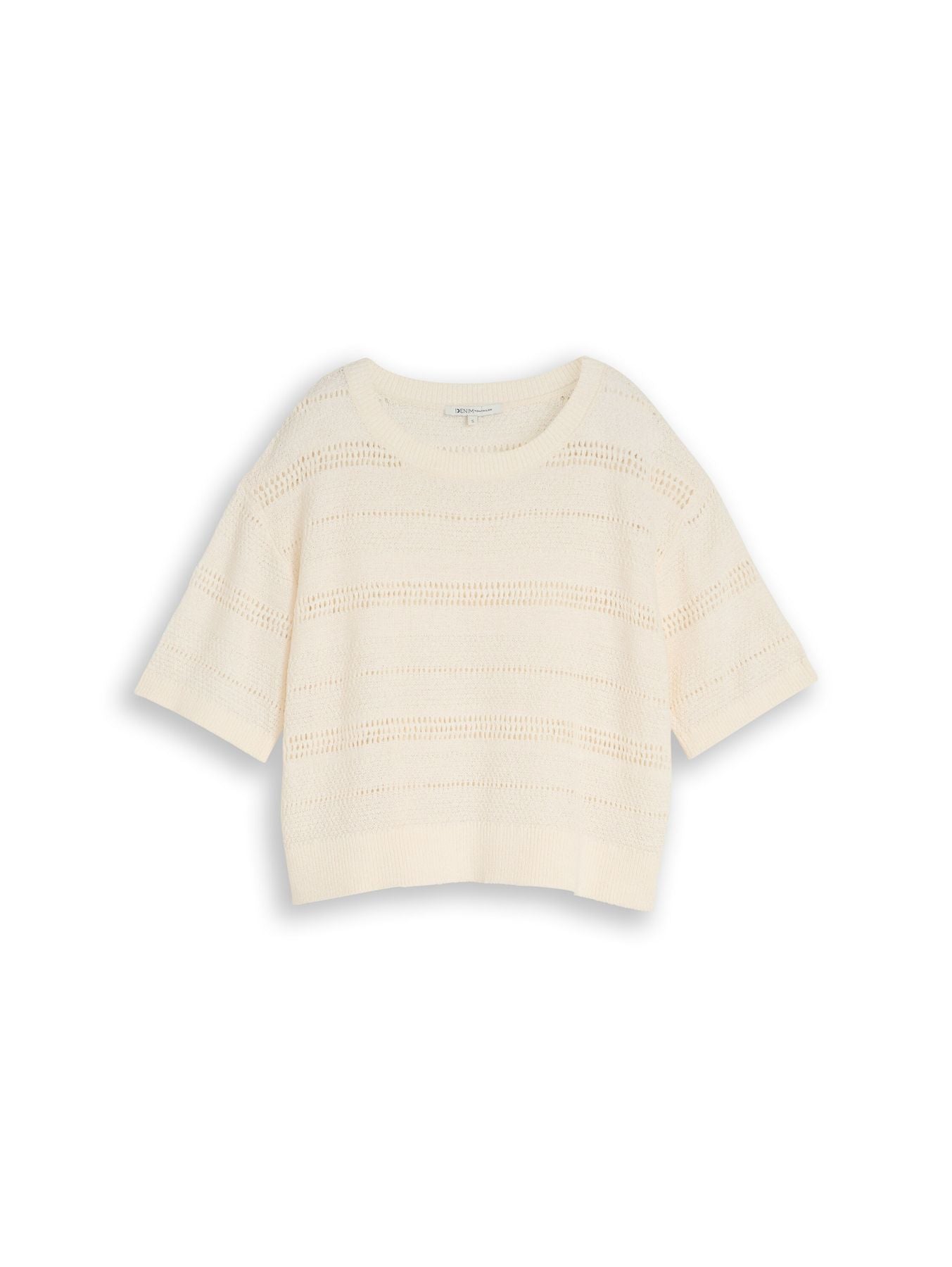 Relaxed Fit Strickpullover mit Lochmuster